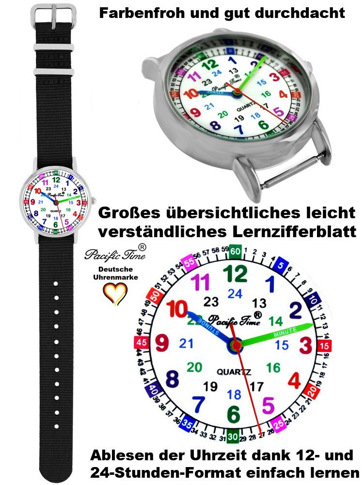 Pacific Time Quarzuhr Set Kinder Armbanduhr Lernuhr Wechselarmband, Mix und Match Design - Gratis Versand