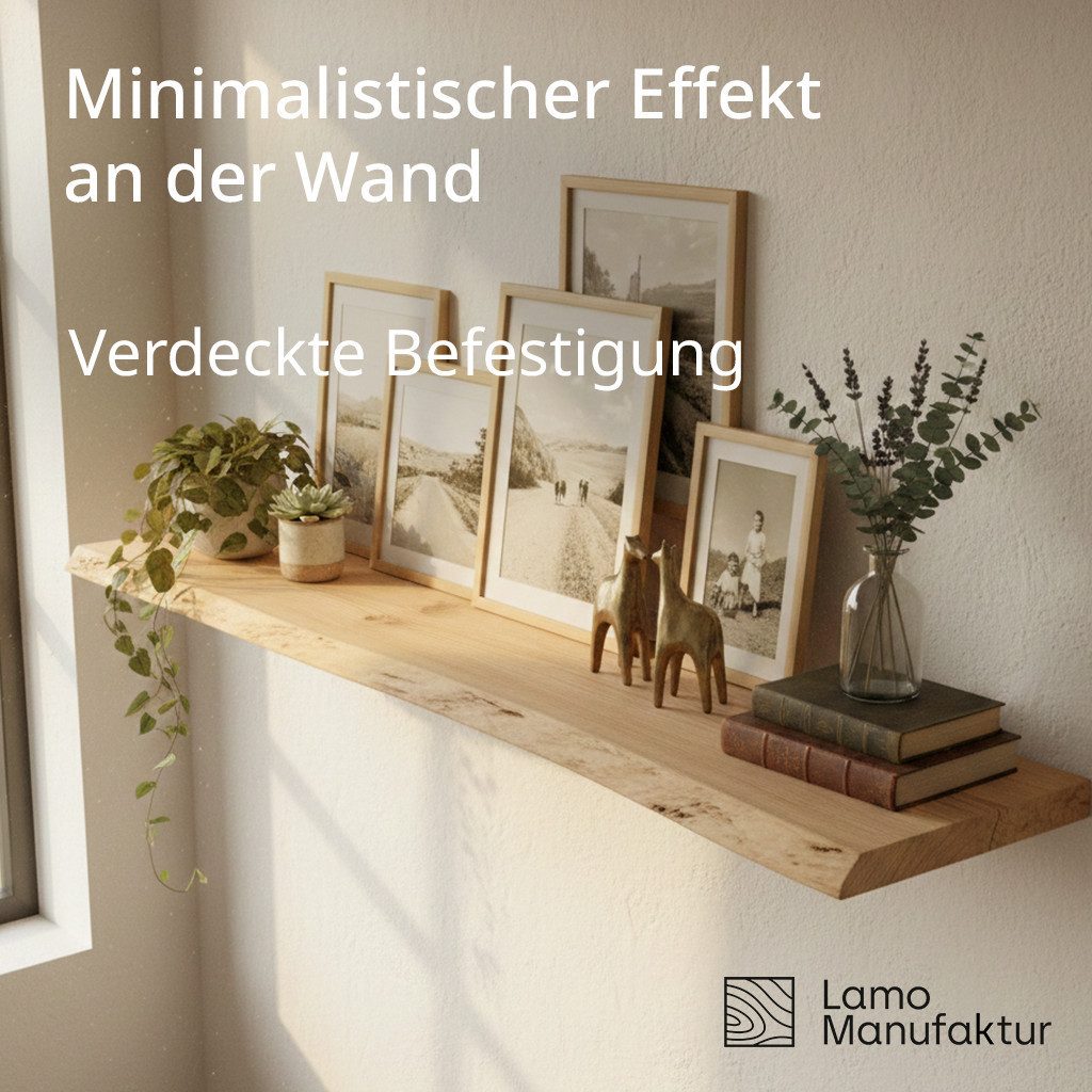 LAMO Manufaktur Wandregalhalter Unsichtbar Schwerlastwinkel 10cm 2 St. Schwarz L Winkel, 2 Stück 2-tlg., Metallwinkel 90 Grad für kleine Regale für Bilder, Fotos, Dekoregal