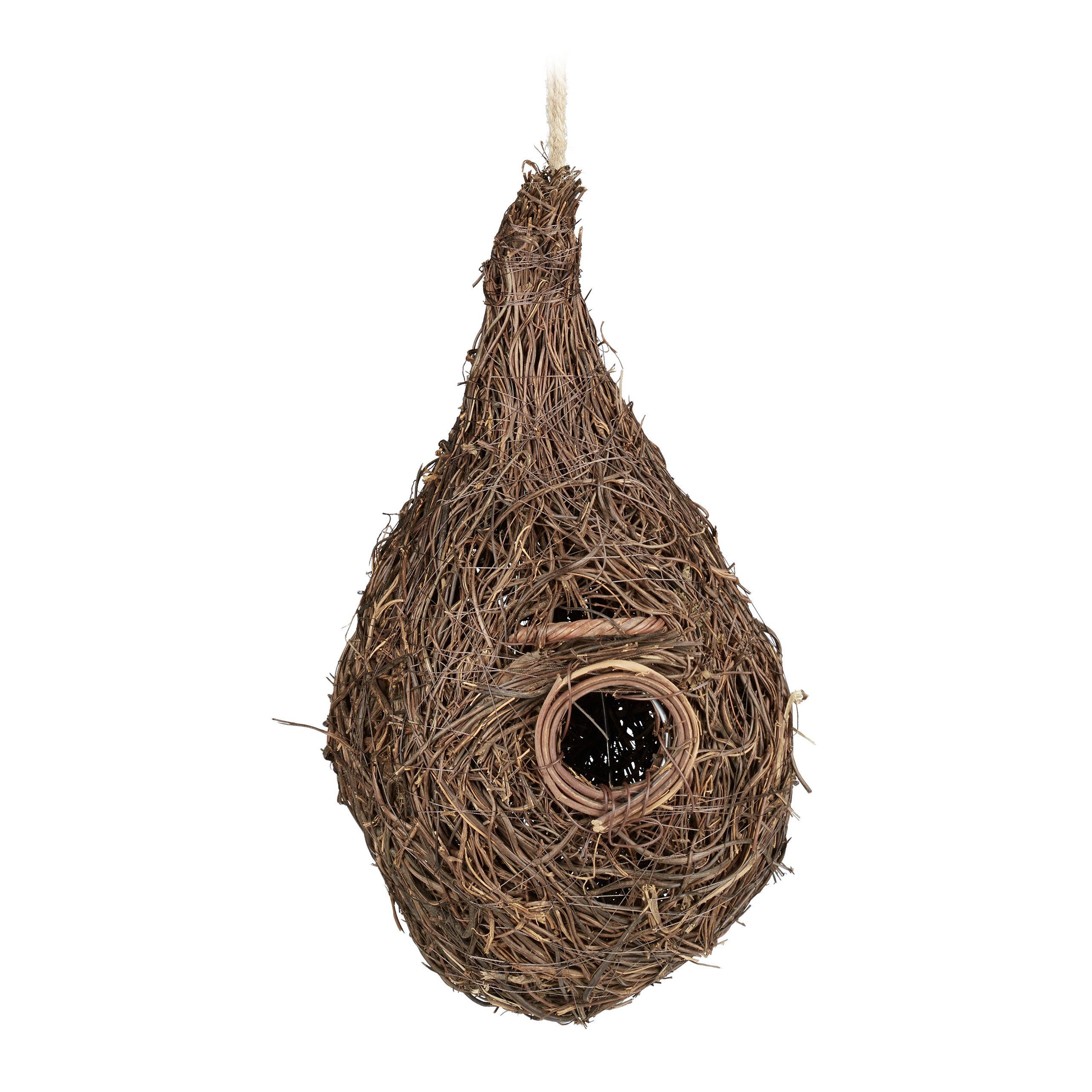 relaxdays Vogelhaus Vogelnest in Tropfenform günstig online kaufen