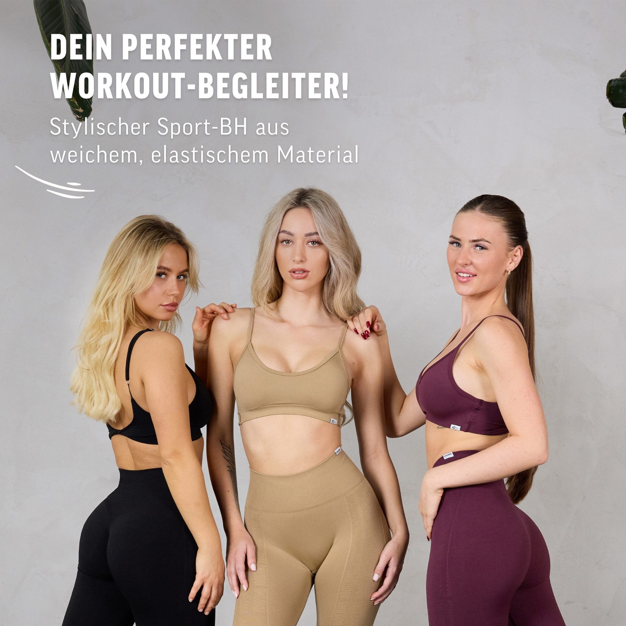 Smilodox Sport-BH Layne, Scrunch Butt Lift Sporthose, High Waist V-Shape Schweißabsorbierende blickdichte Trainingshose, Sport Fitness Yoga