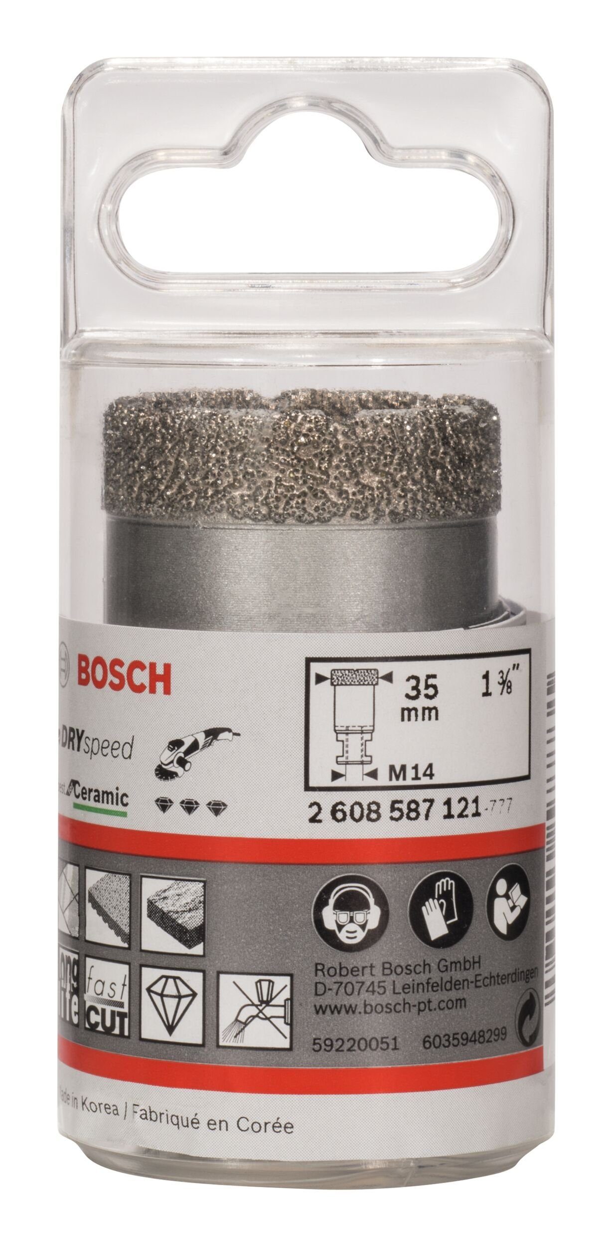 BOSCH Diamanttrockenbohrer, Ø for Speed Dry - 35 35 Best mm, Ceramic x