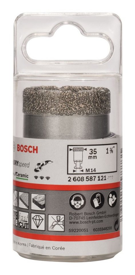 BOSCH Diamanttrockenbohrer, Ø 35 mm, Dry Speed Best for Ceramic - 35 x