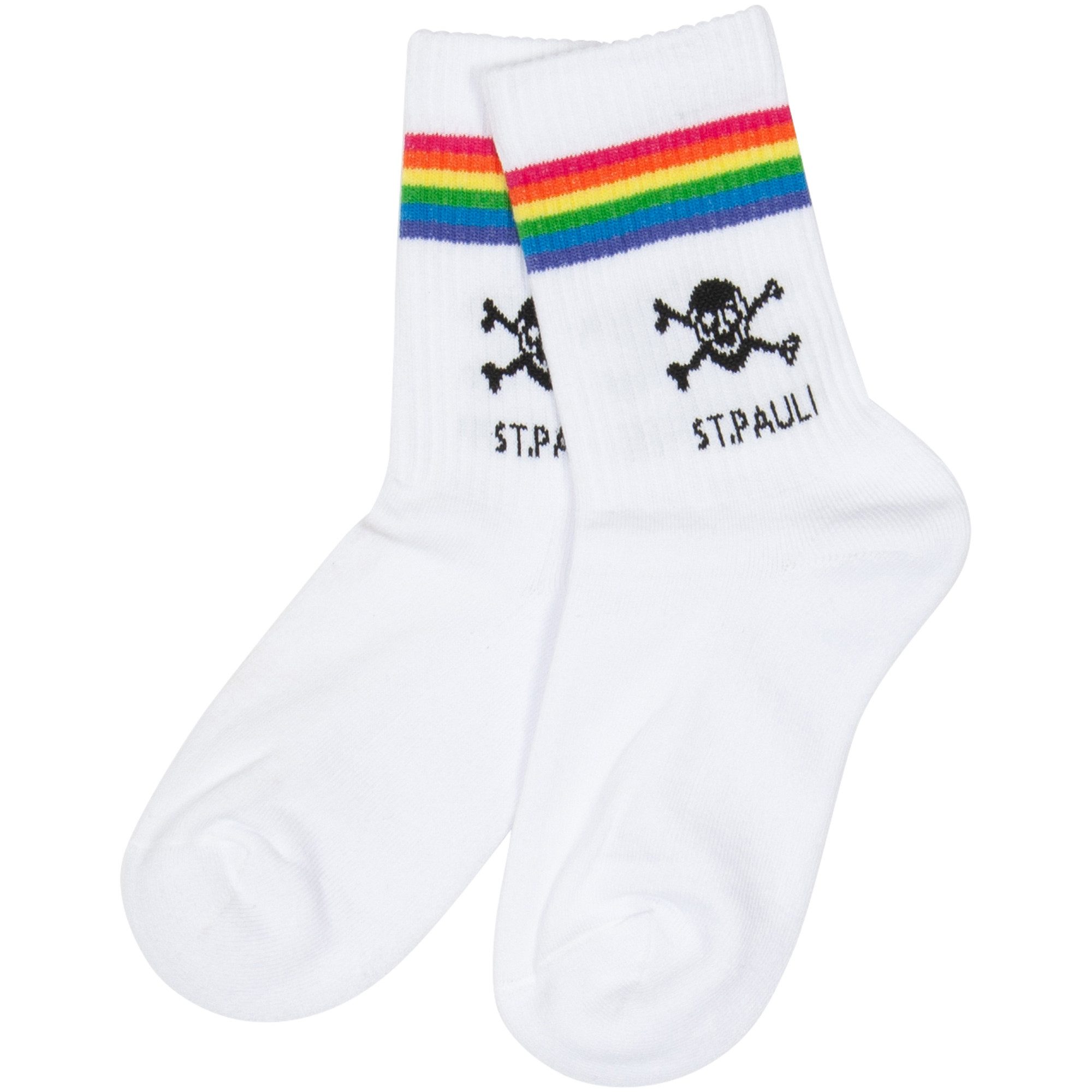 FC St. Pauli Socken FC St. Pauli - Socken Tennis TK Regenbogen - weiß