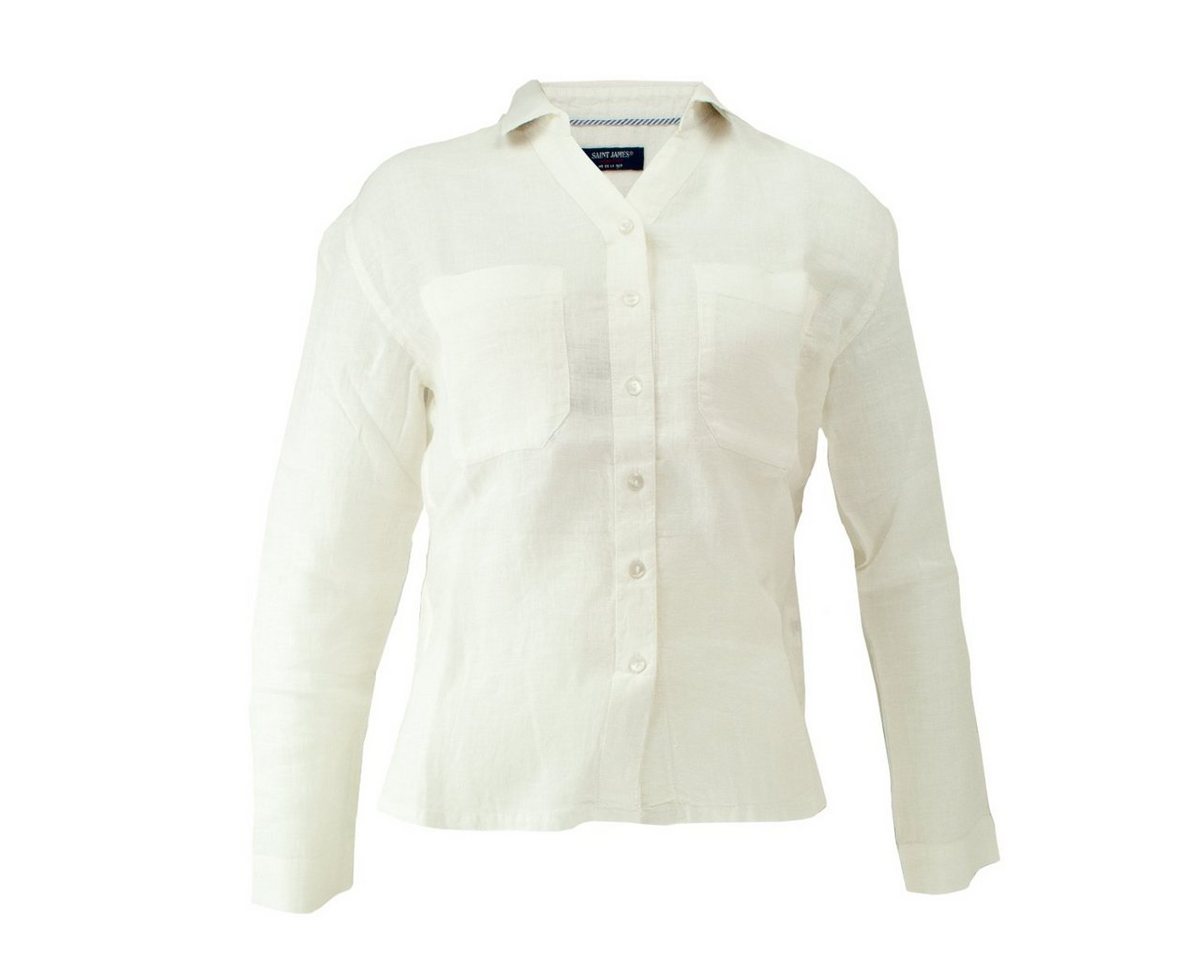 Saint James Langarmbluse 0524 Damen Bluse klassisch Charlene Ml aus Leinen