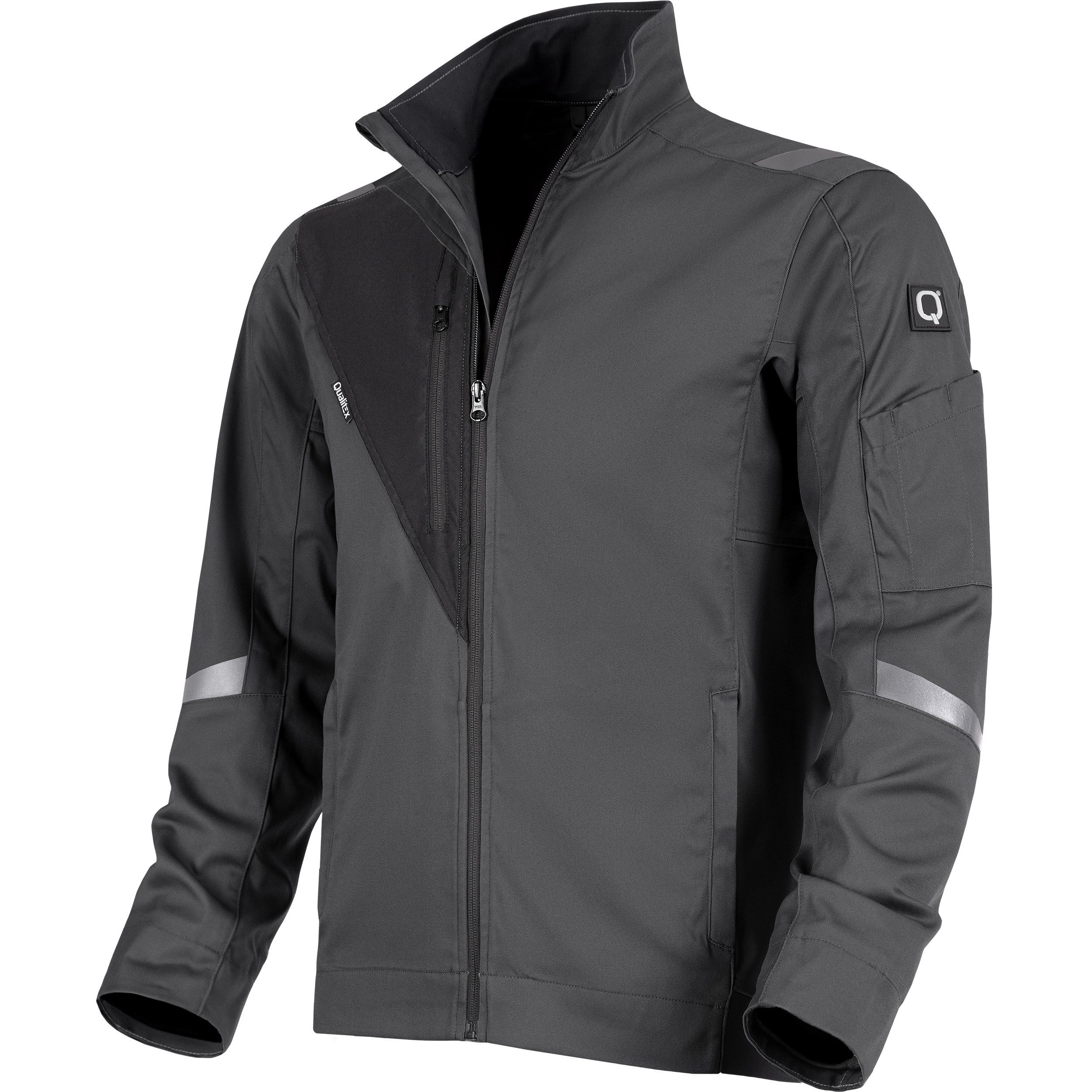 Qualitex Workwear Arbeitsjacke Arbeitsjacke Herren Stretch mit Up-Lift-System & ergonomische Passform (1-St) Herrenjacke mit 4-Wege-Stretch, Rückenverlängerung & Bewegungsfreiheit