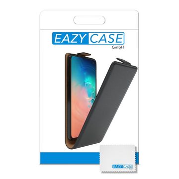 EAZY CASE Handyhülle Flipcase für Samsung Galaxy S10e 5,8 Zoll, Tasche Klapphülle Handytasche zum Aufklappen Etui Kunstleder Schwarz