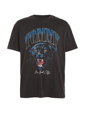 Tommy Jeans T-Shirt TJM REG VINTAGE COLLGE TIGER TEE mit Raubkatzen Aufdruck