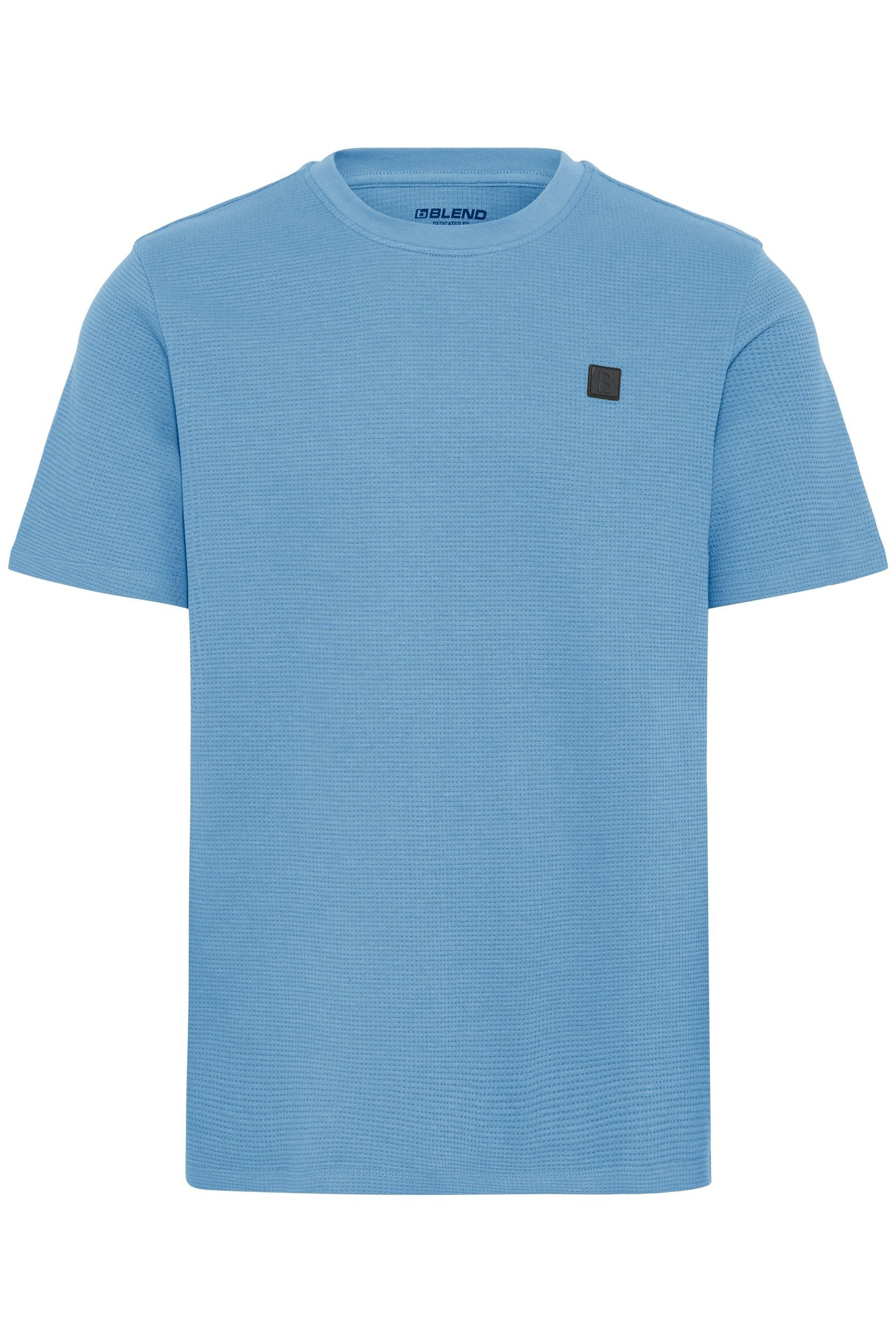 Blend T-Shirt Bequemes Einfarbiges Oberteil Rundhalsausschnitt Casual für Herren (1-tlg) Baumwolle Normal Fit Rundhals Kurzarm Einfarbig atmungsaktiv