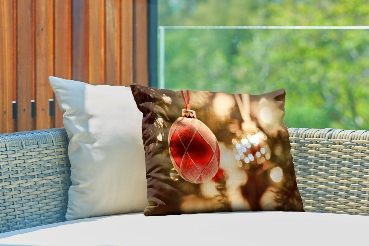MuchoWow Dekokissen Eine der Dekokissenbezug, dekorativem von Polyester, eines, Nähe Nahaufnahme Kissenhülle Outdoor-Dekorationskissen, Weihnachtsschmuck in