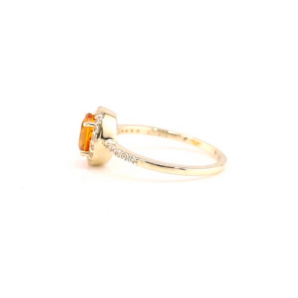 Cavill Goldring Cavill Gelbgold 375, Ring mit 1,34 ct Orangen- & weißen Saphiren (1-tlg)