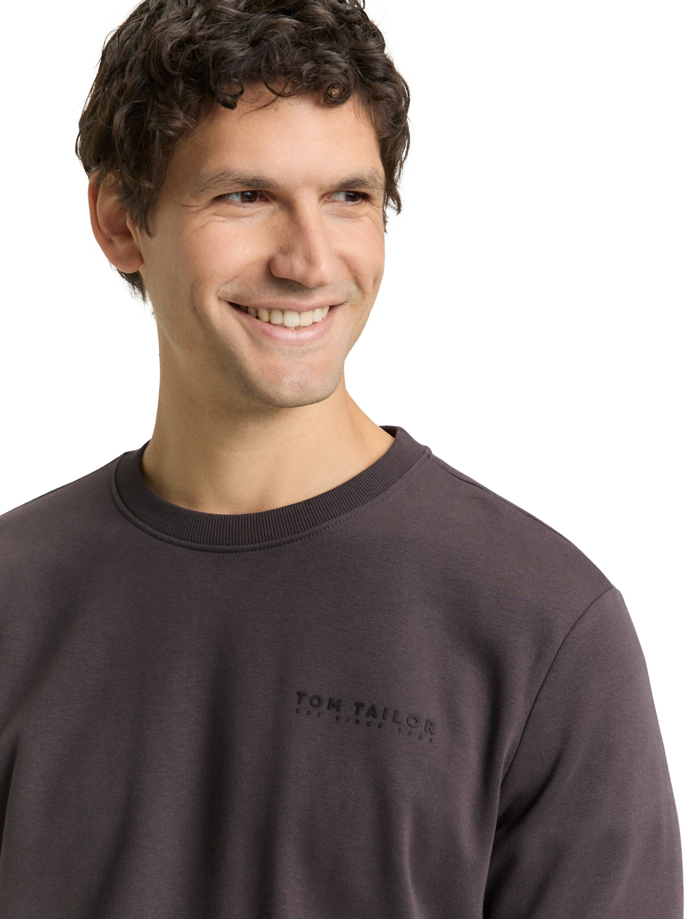TOM TAILOR Sweatshirt mit Logo Stickerei