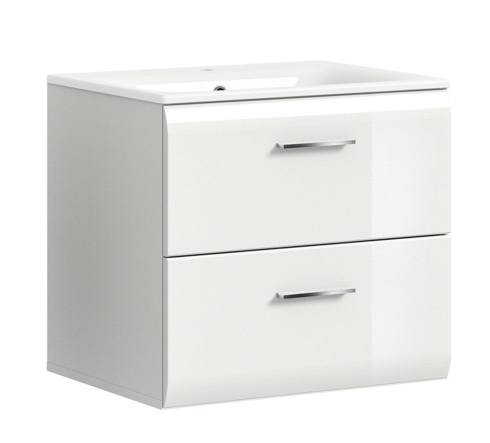 xonox.home Waschbeckenunterschrank Waschtisch Ice inkl. Waschbecken, mit Schubkästen (1-St) Badmöbel, Einzelltyp