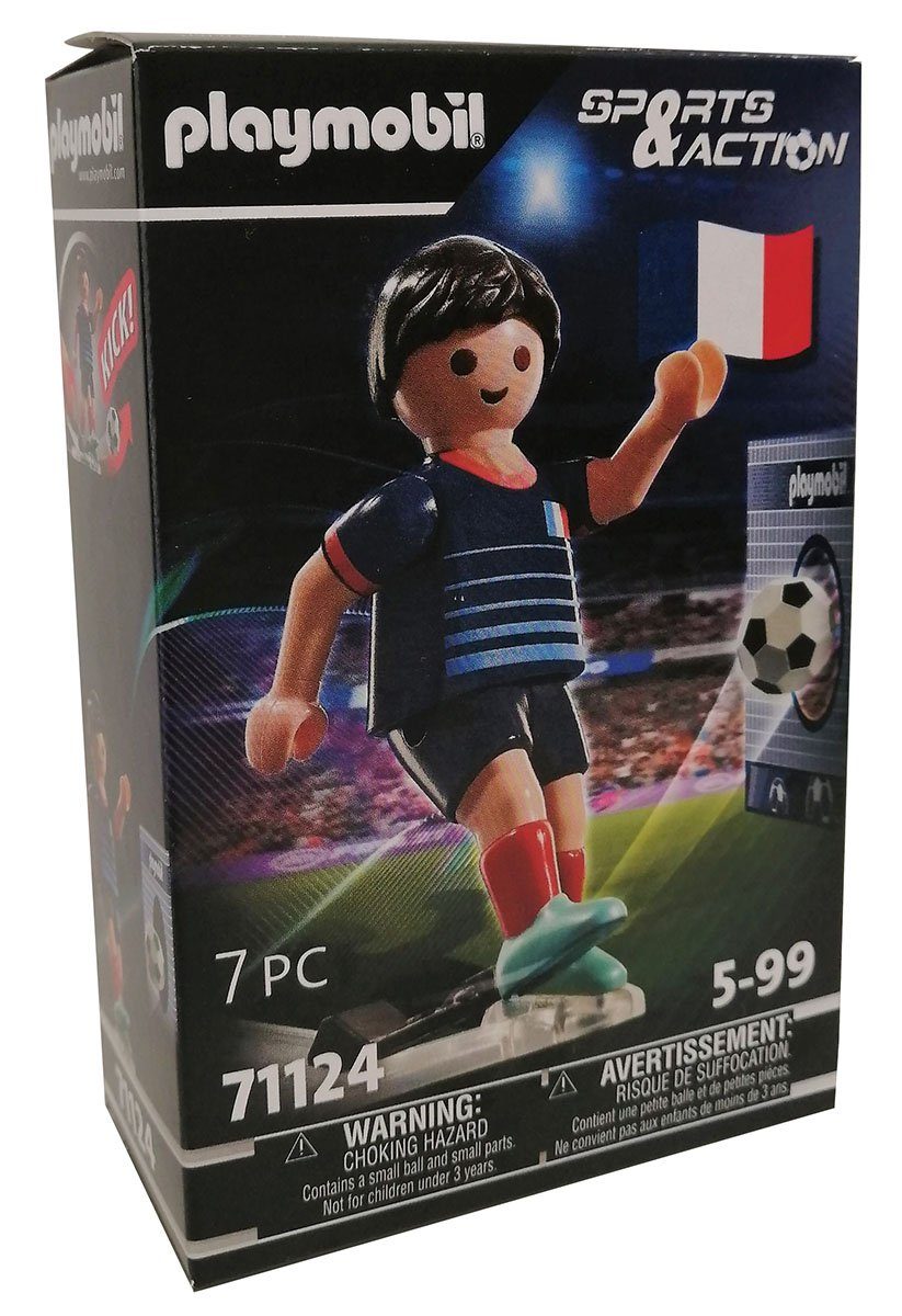 Playmobil® Spielfigur Playmobil 71124 Sports & Action Fußballspieler 7,5 cm Frankreich Triko