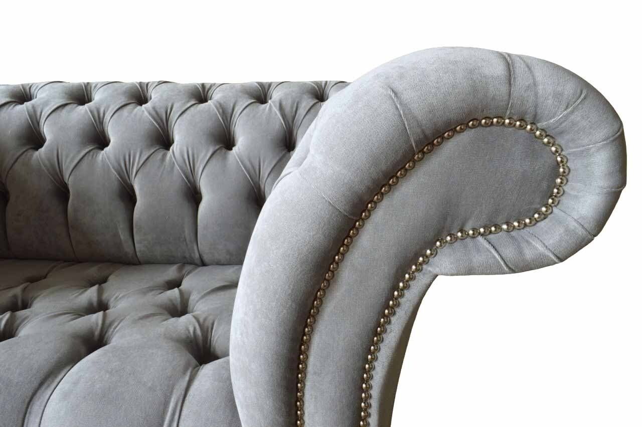 Ohrensessel Couch Wohnzimmer, Grau Sessel Sessel In Europe Graue Stoffsofa JVmoebel Made Chesterfield