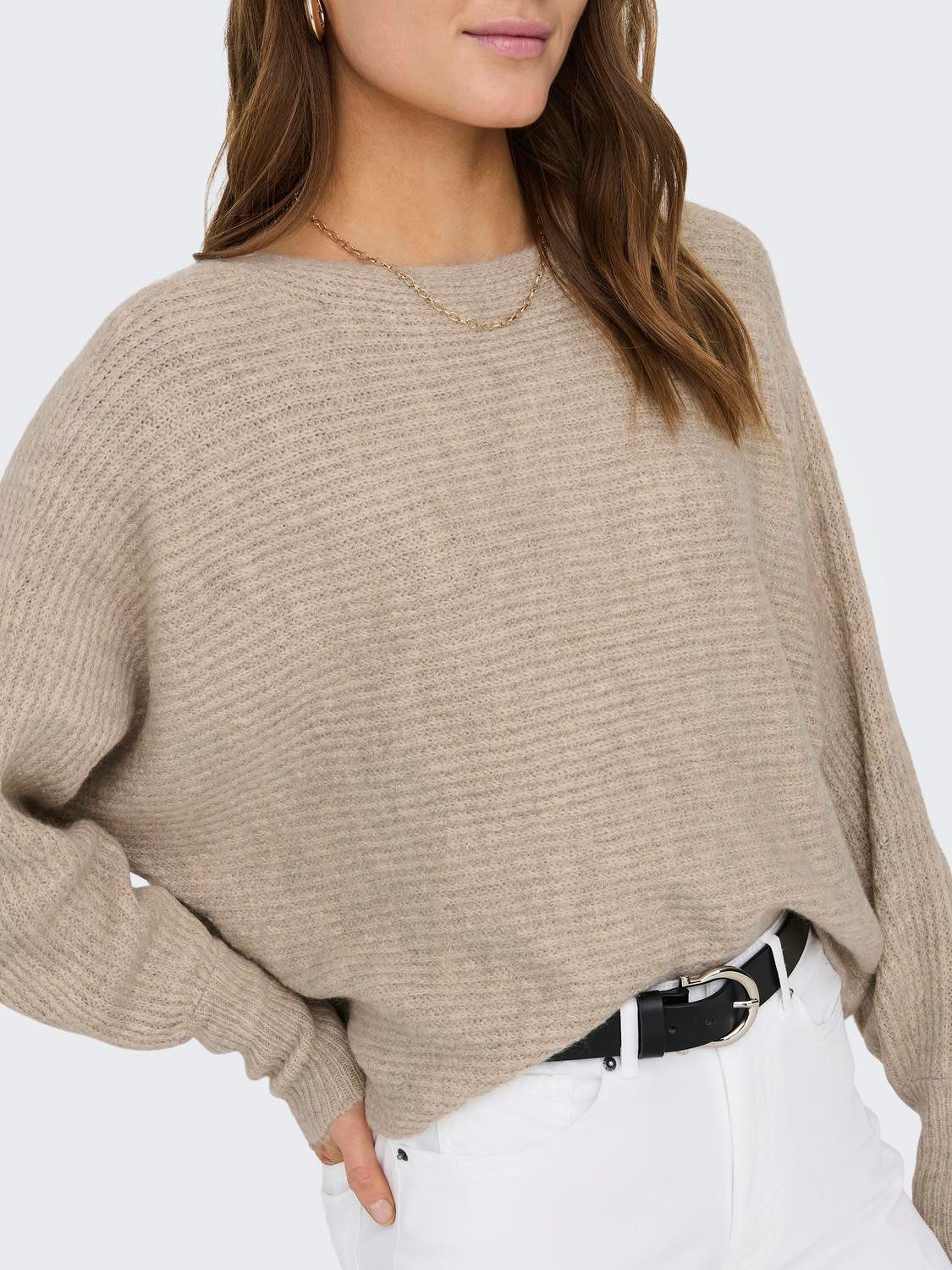 ONLY Strickpullover ONLDANIELLA L/S PULLOVER KNT NOOS Materialmix, regular fit