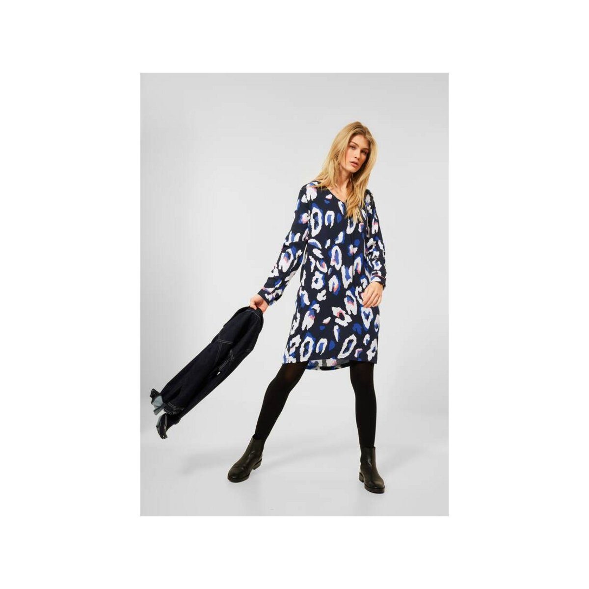 Cecil A-Linien-Kleid LEO Print Mix Dress | Druckkleider