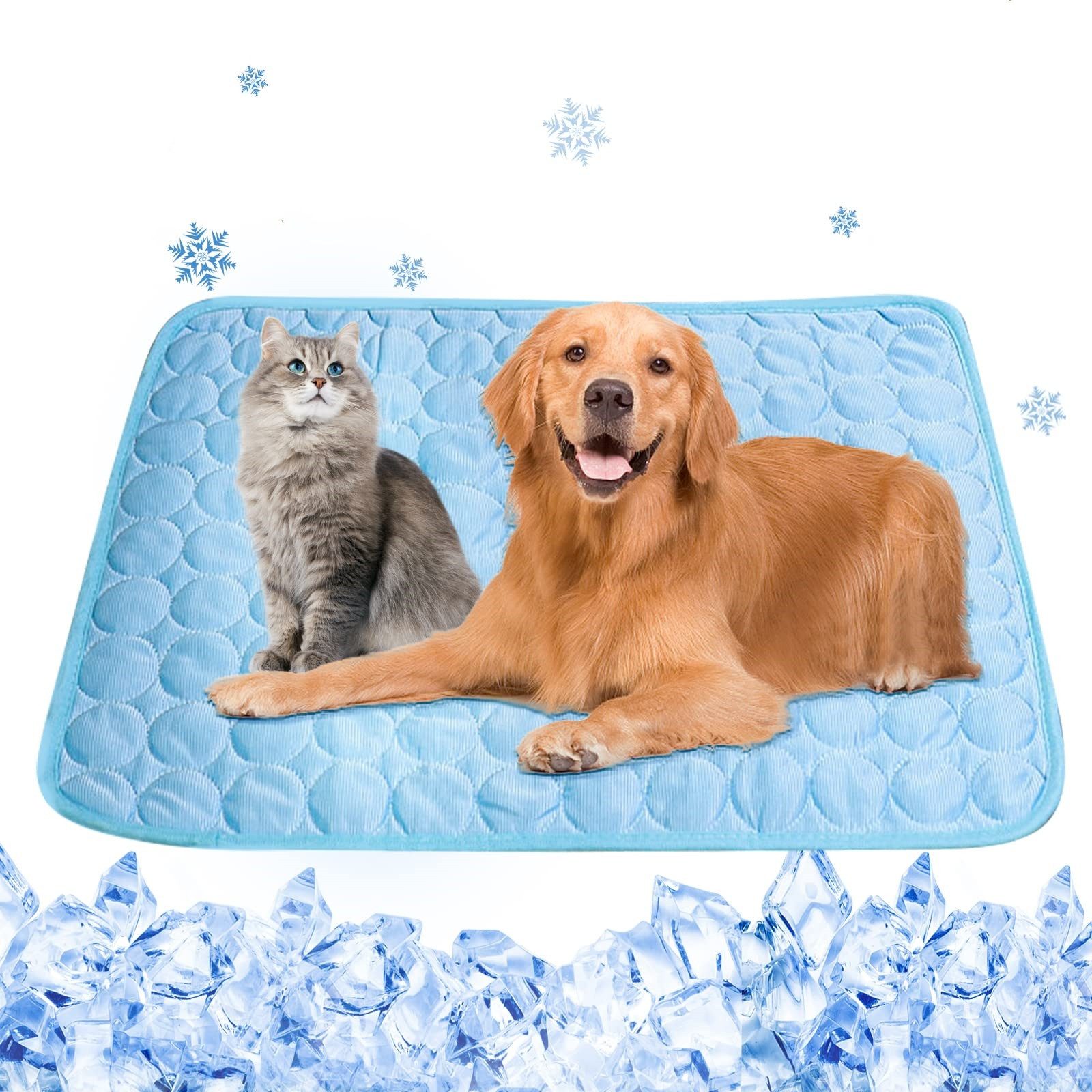 Zaewry Hundematte Kühlmatte Selbst Kühlende Hundematte Katzenmatte Sommer Kühlkissen, für Zuhause Unterwegs oder im Auto