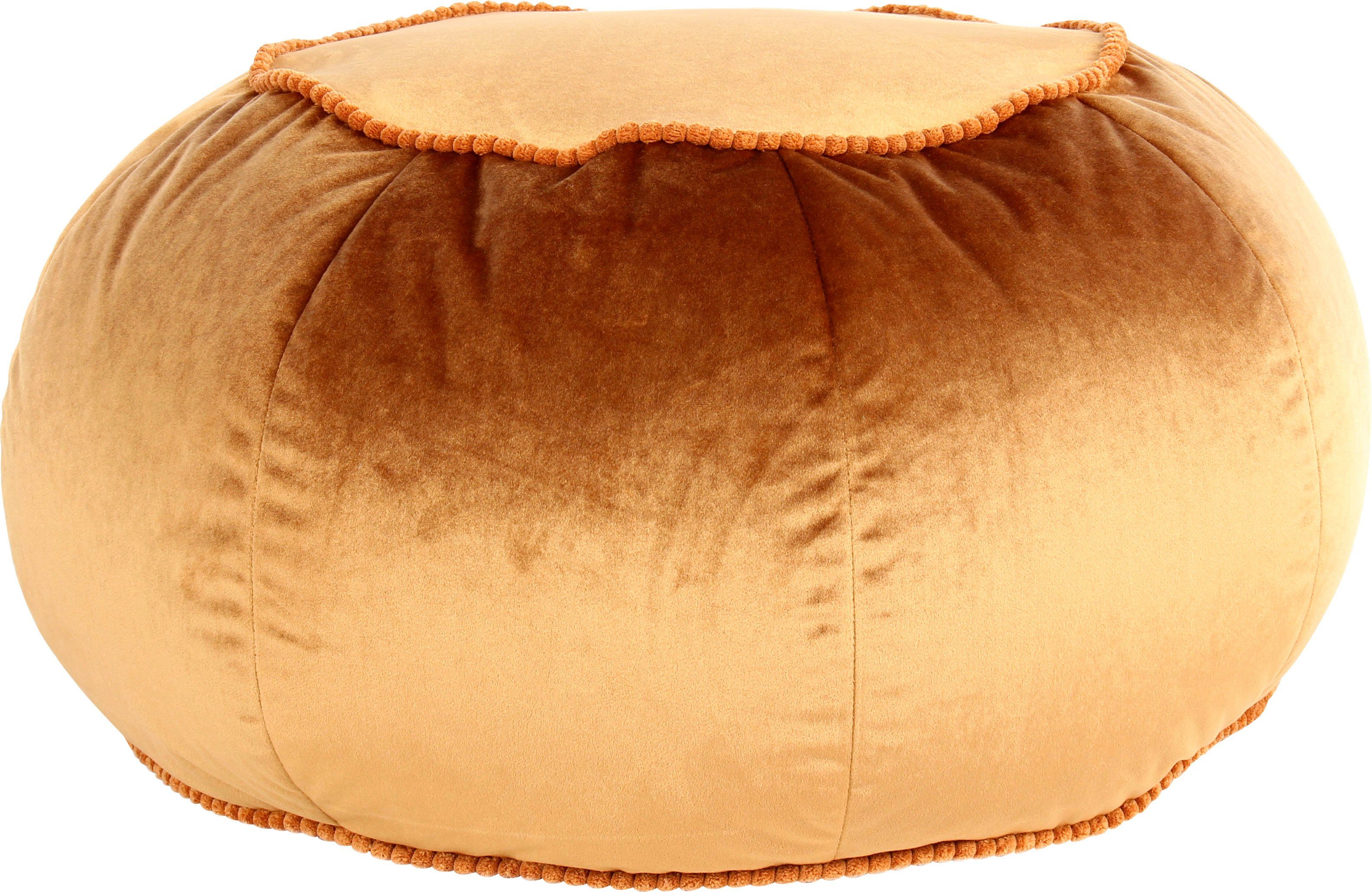Kayoom Sitzhocker Pouf Taj Mahal 325, trendige samtige Oberfläche (1 St), samtweich, farbig, modern, orientalisches Design
