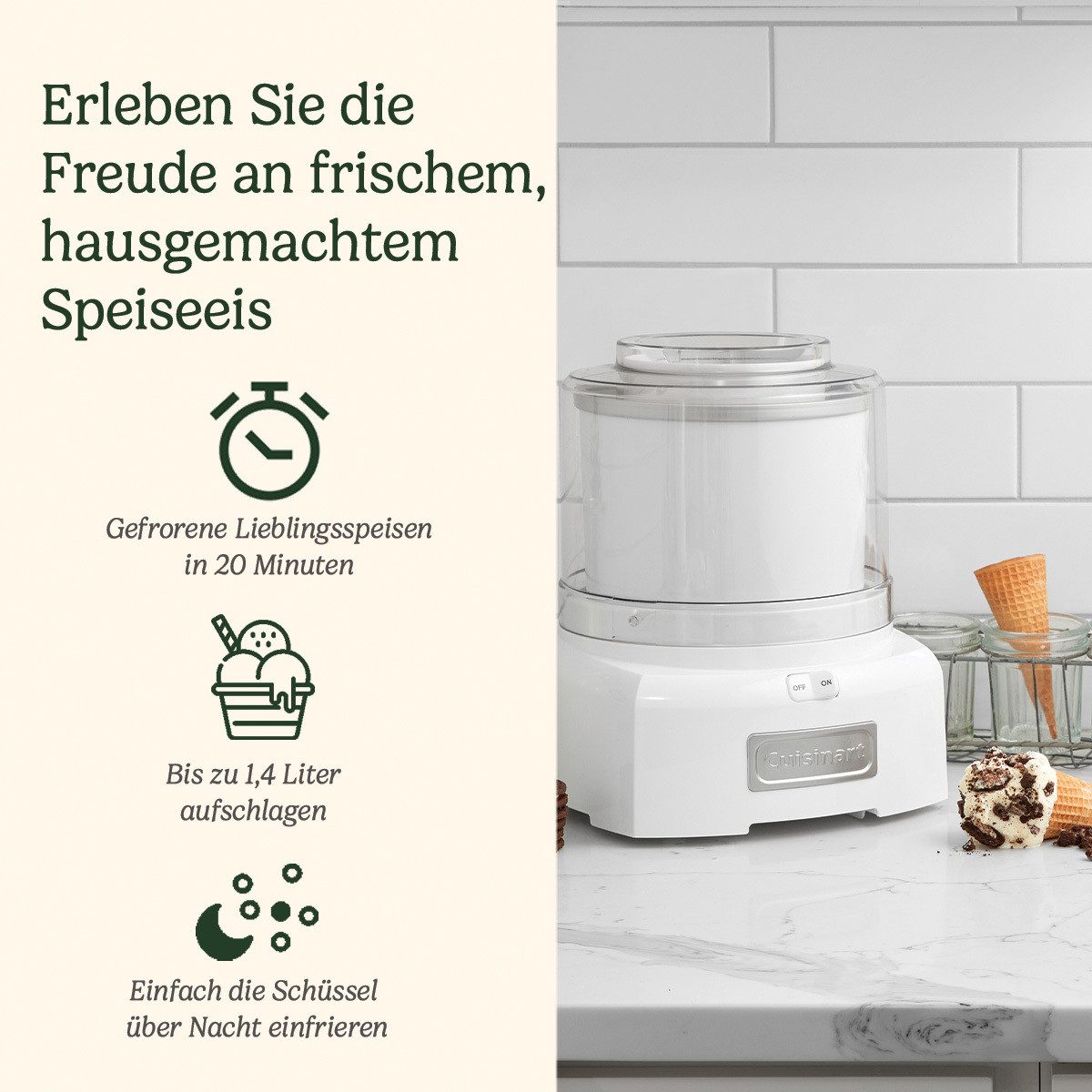 Cuisinart Eismaschine Cool Scoops Ice Cream Maker