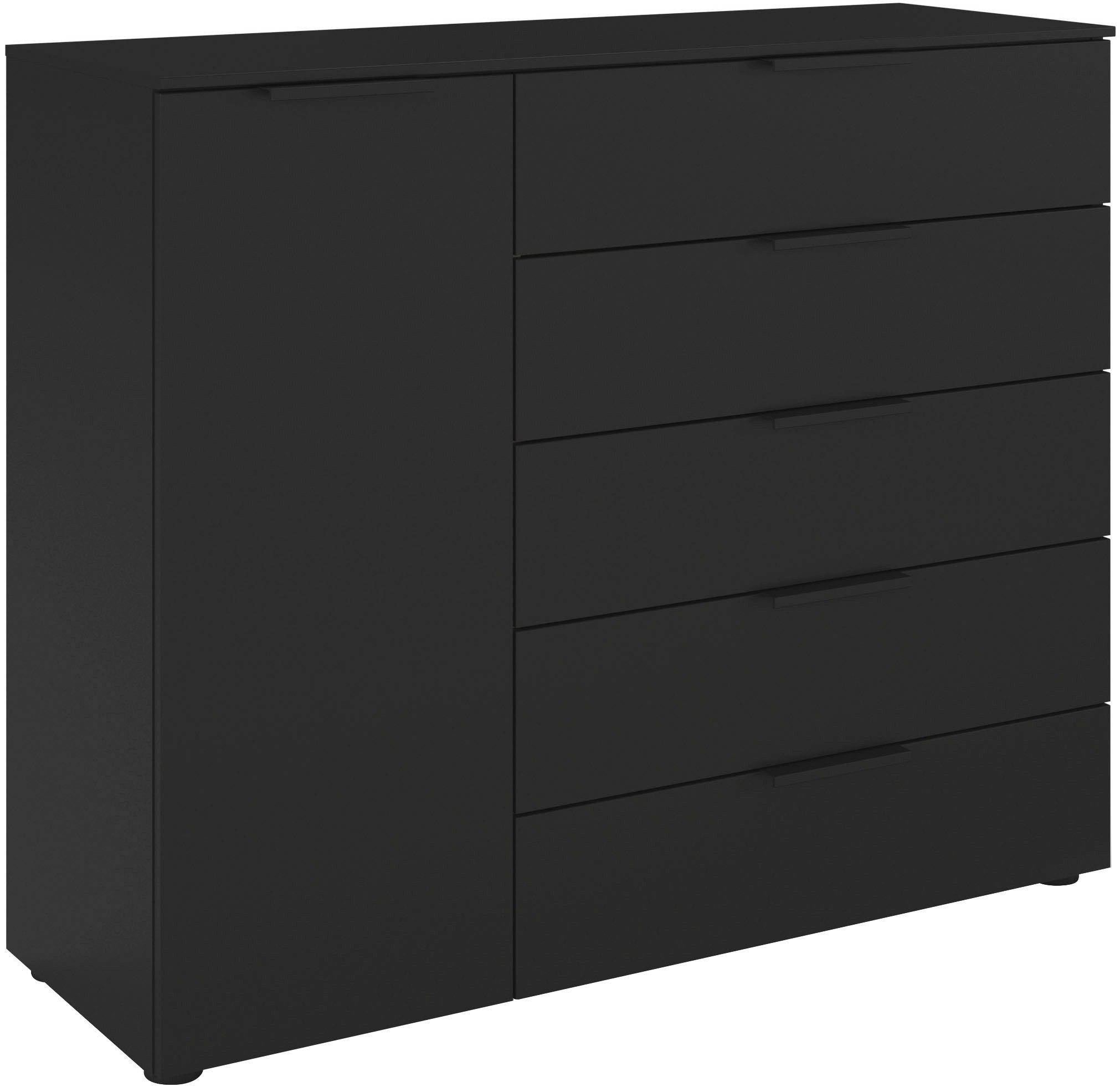 LeGer Home by Lena Gercke Kommode Kommode Sideboard Schubladen Türenkommode SERINA eleganter Eyecatcher (inkl. SOFT-CLOSE-FUNKTION), mit 5 Schubkästen und 1 Tür sowie Metallgriffen MADE IN GERMANY