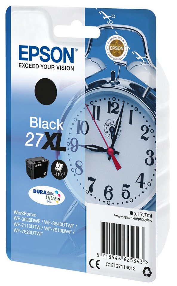 Thumbnail - Epson Epson Singlepack Black 27XL DURABrite Ultra Ink Tintenpatrone
