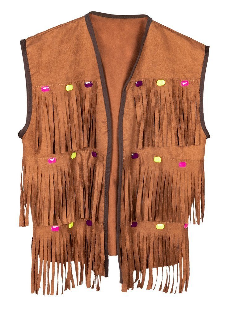 WIDMANN MILANO Hippie Fransenweste Damen - Festival Outfit Im Retro Style