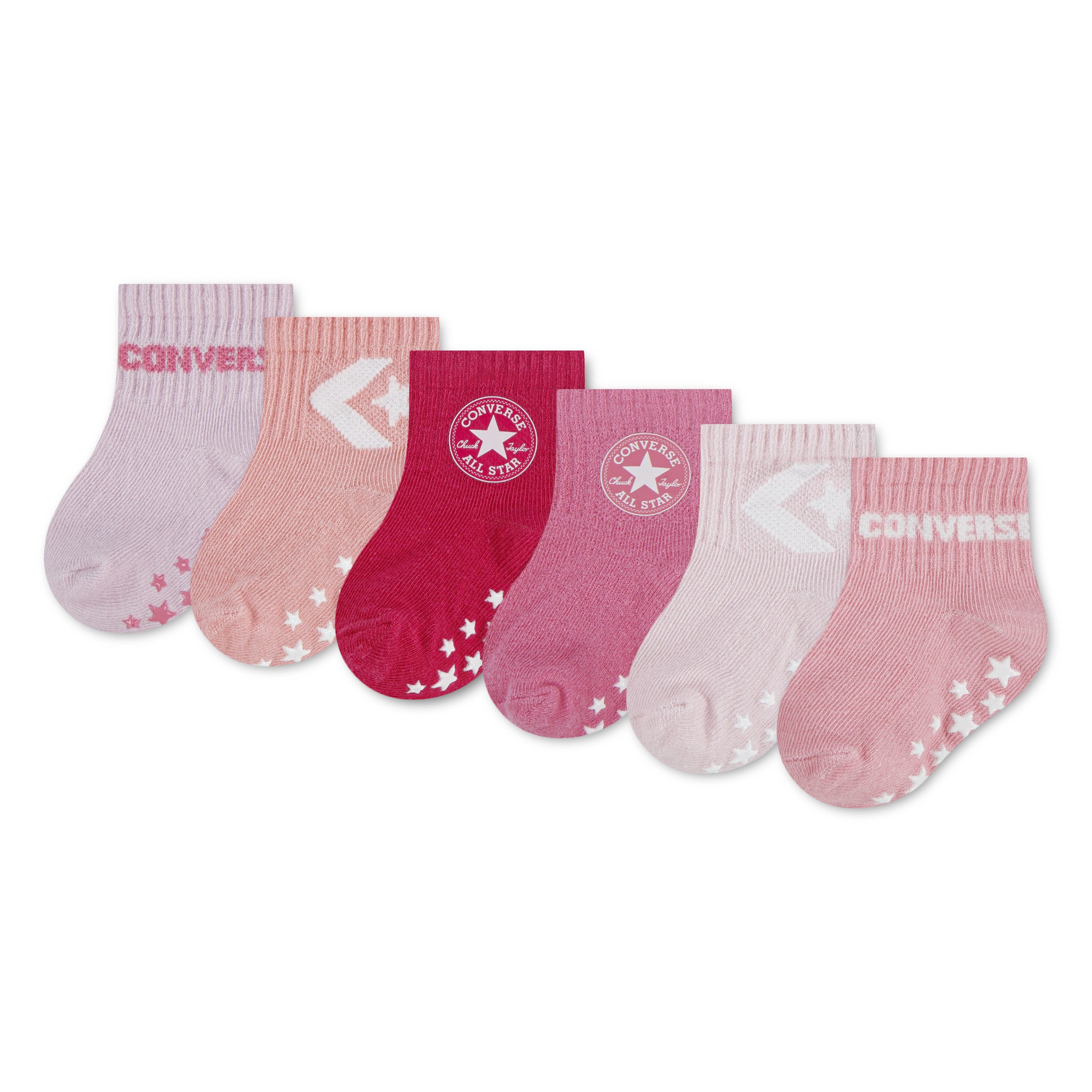 Converse Socken CHN CORE 6PK GRIP INF TOD SCKS im 6er-Pack, aus Baumwolle, Polyester und Elasthan