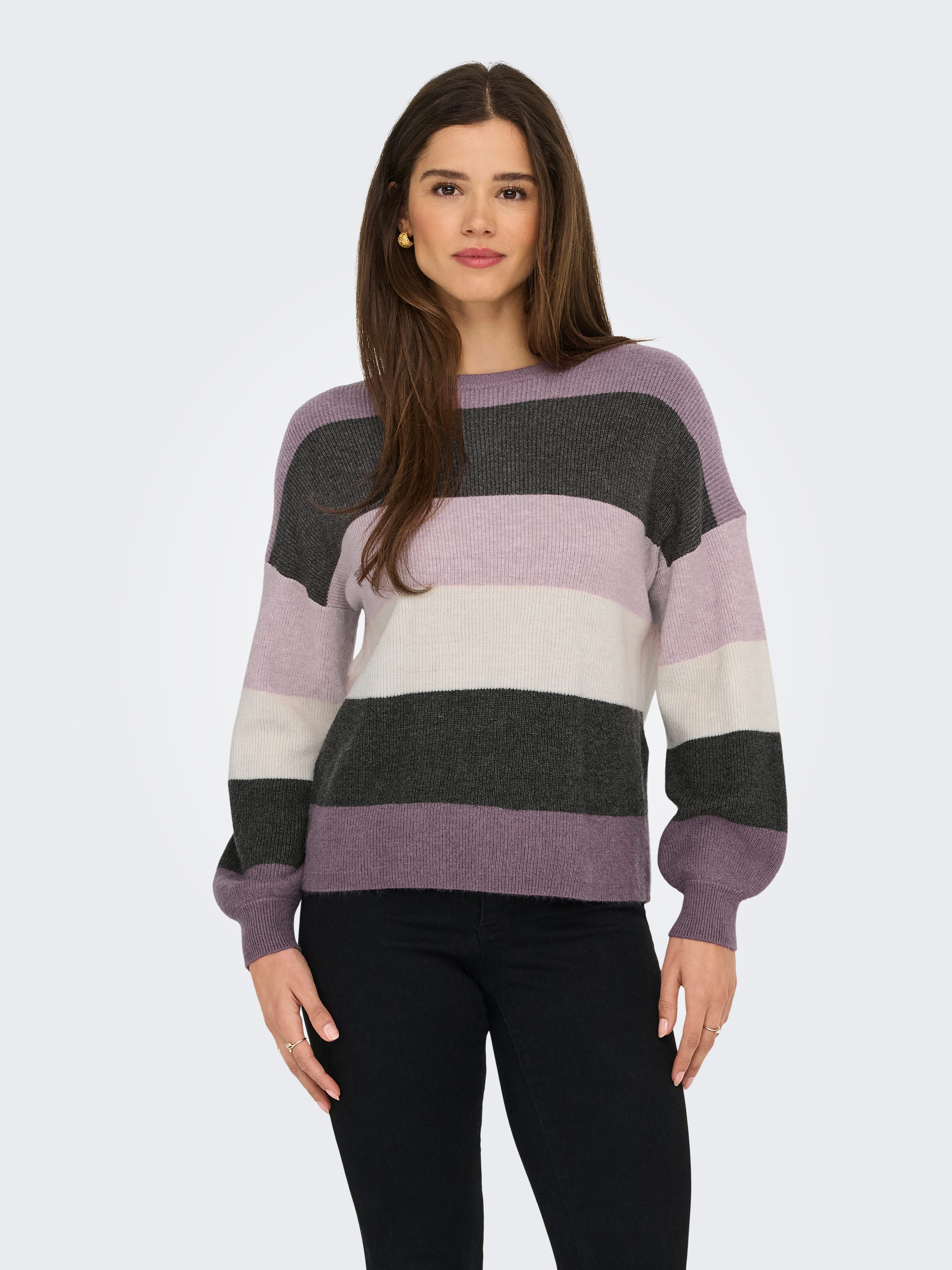 ONLY Strickpullover ONLATIA L/S STRIPE PULLOVER KNT NOOS mit Colorblock Des günstig online kaufen