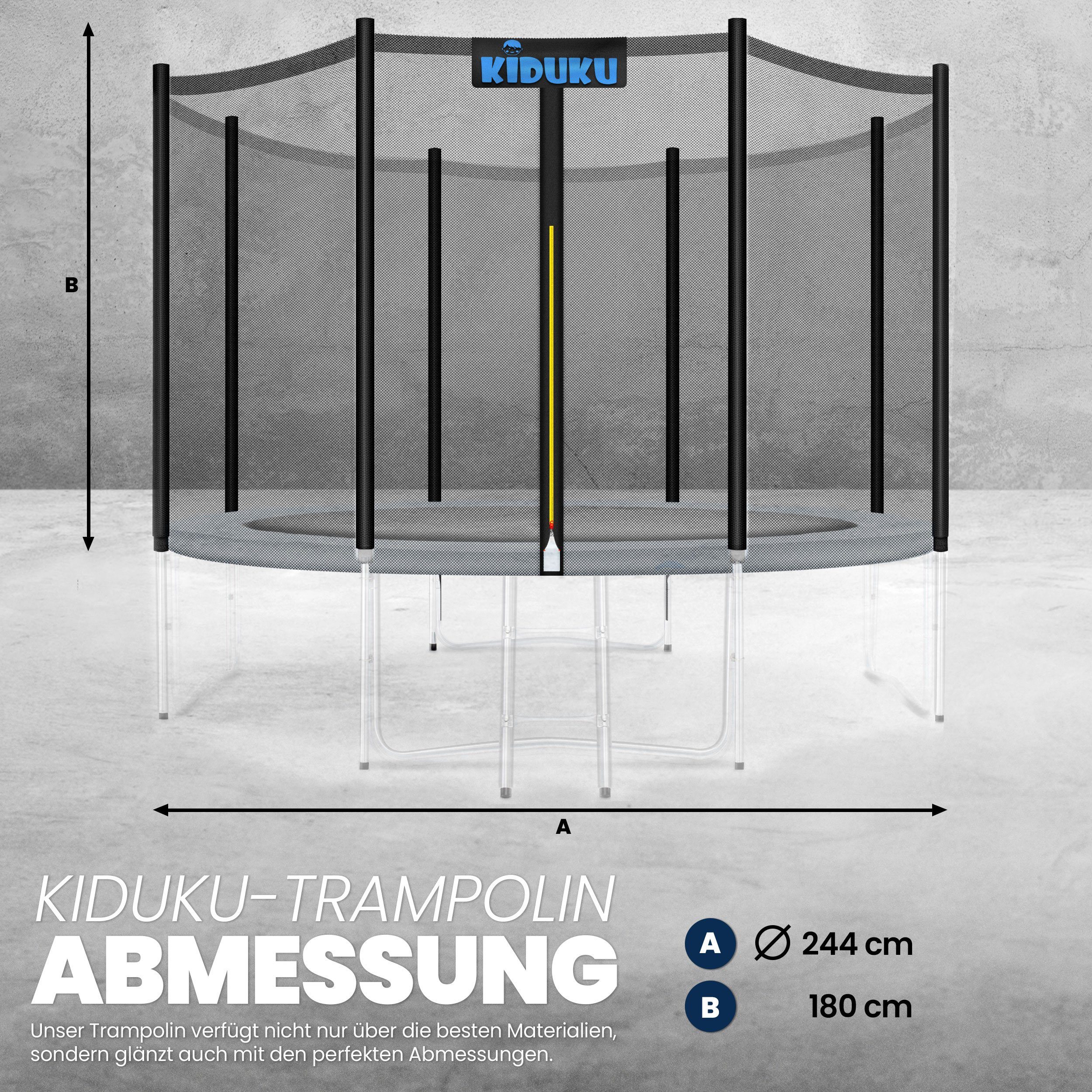 KIDUKU Trampolinnetz, Trampolin Ersatznetz Sicherheitsnetz Trampolinersatznetz