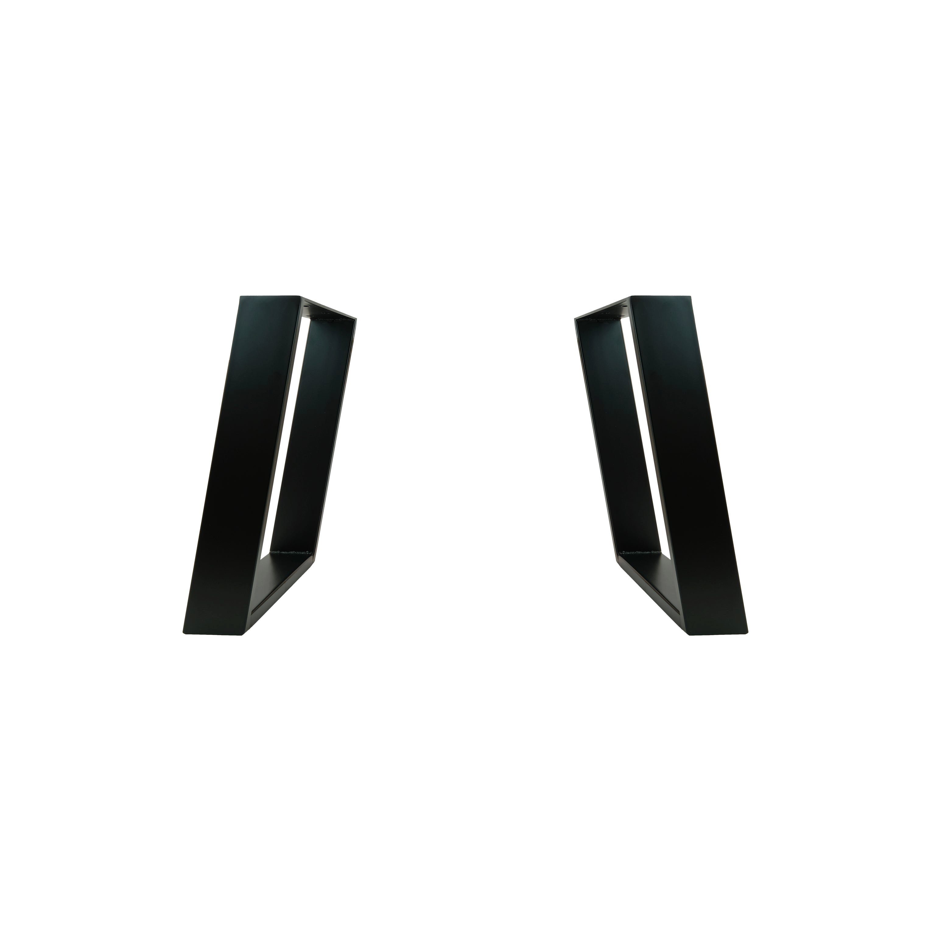 Natural Goods Berlin Möbelkufe 80GRAD, (2-St), Tischkufen, B40 x H43cm (Bank / Couchtisch), Schwarz