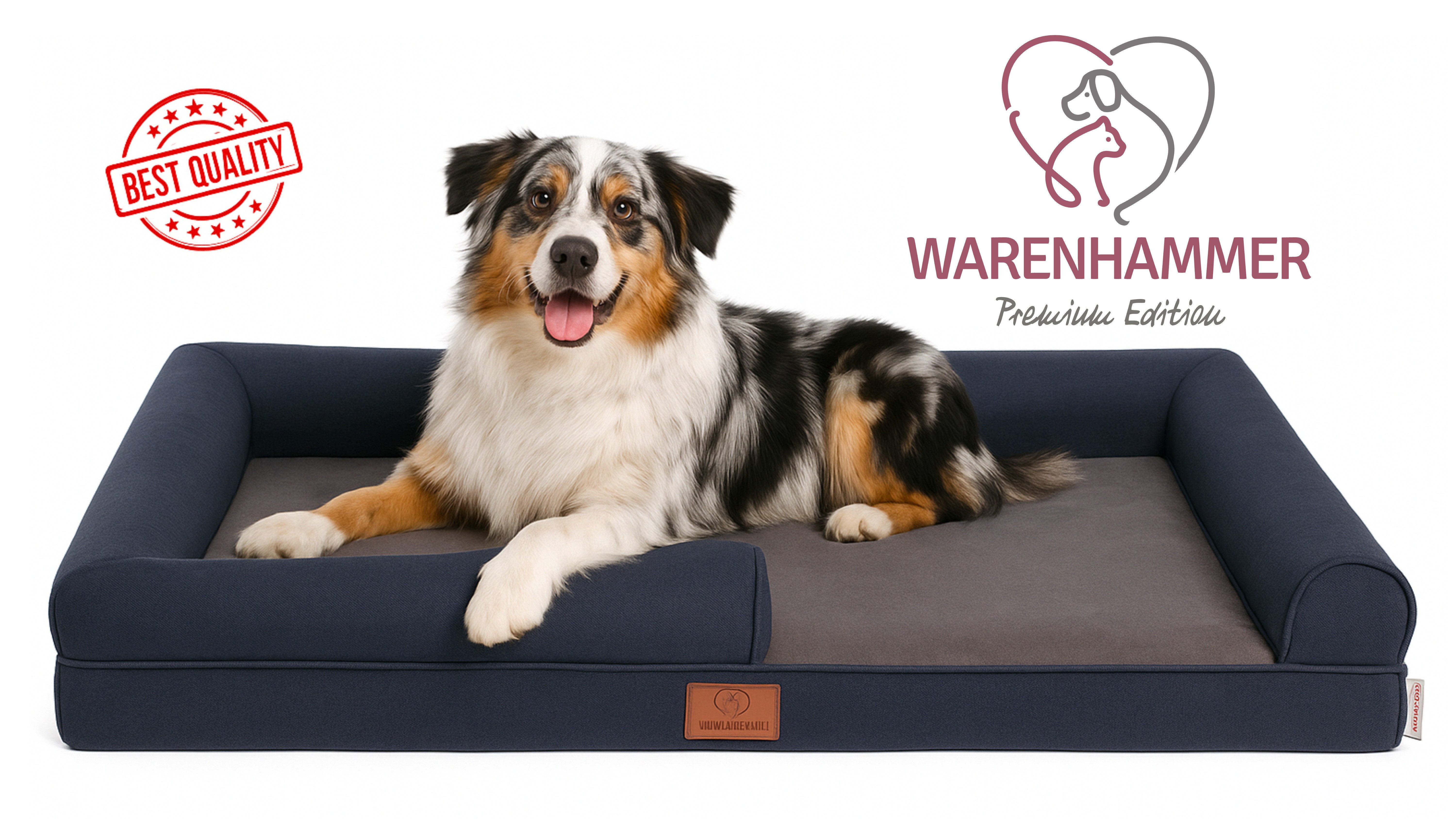 Tierbett Orthopädisches Premium Hundebett, flauschig weich, Abnehmbar,Waschbar