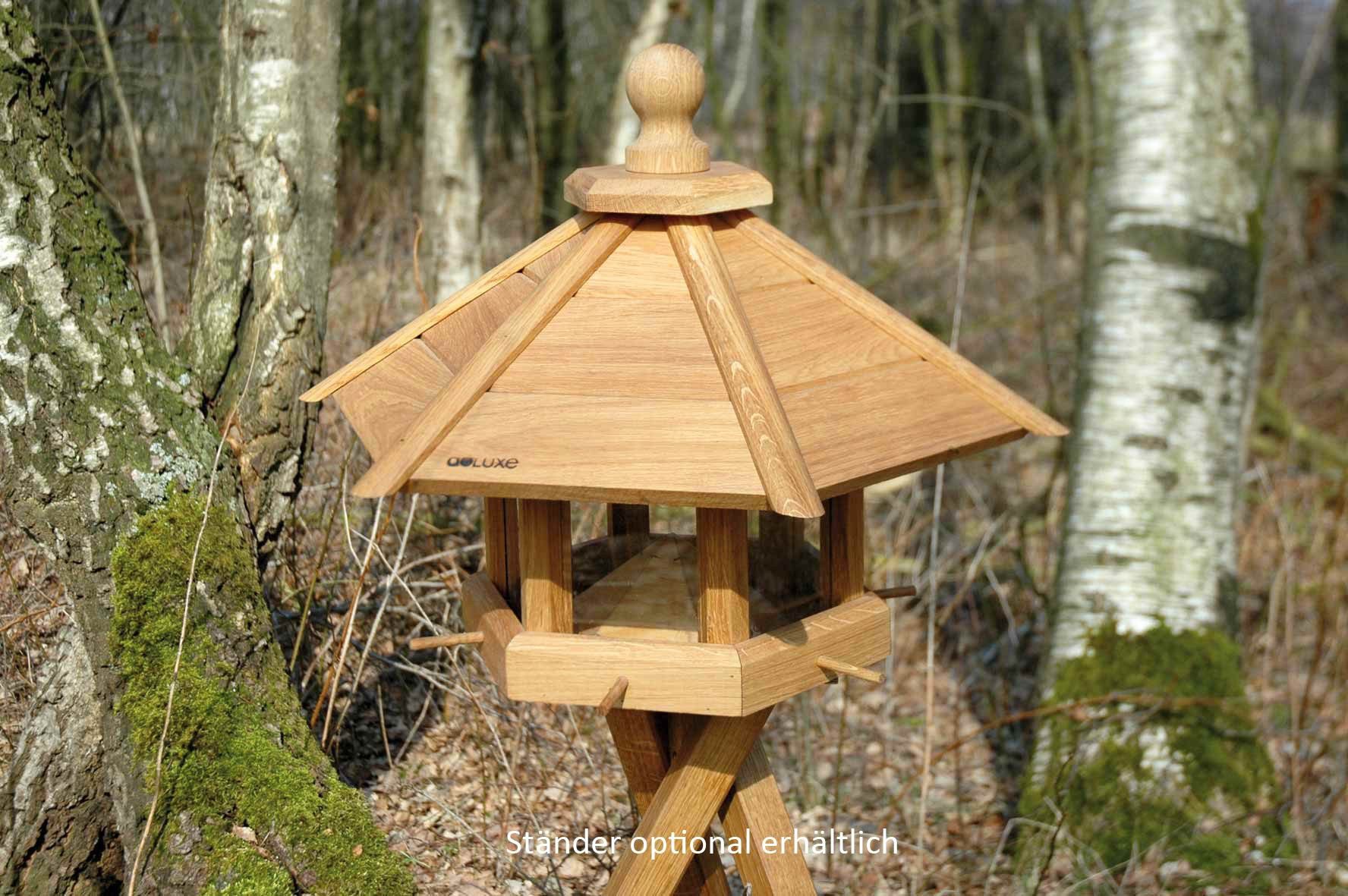 LUXUS-VOGELHAUS Futterhaus Vogelhaus "Anflug", Eiche