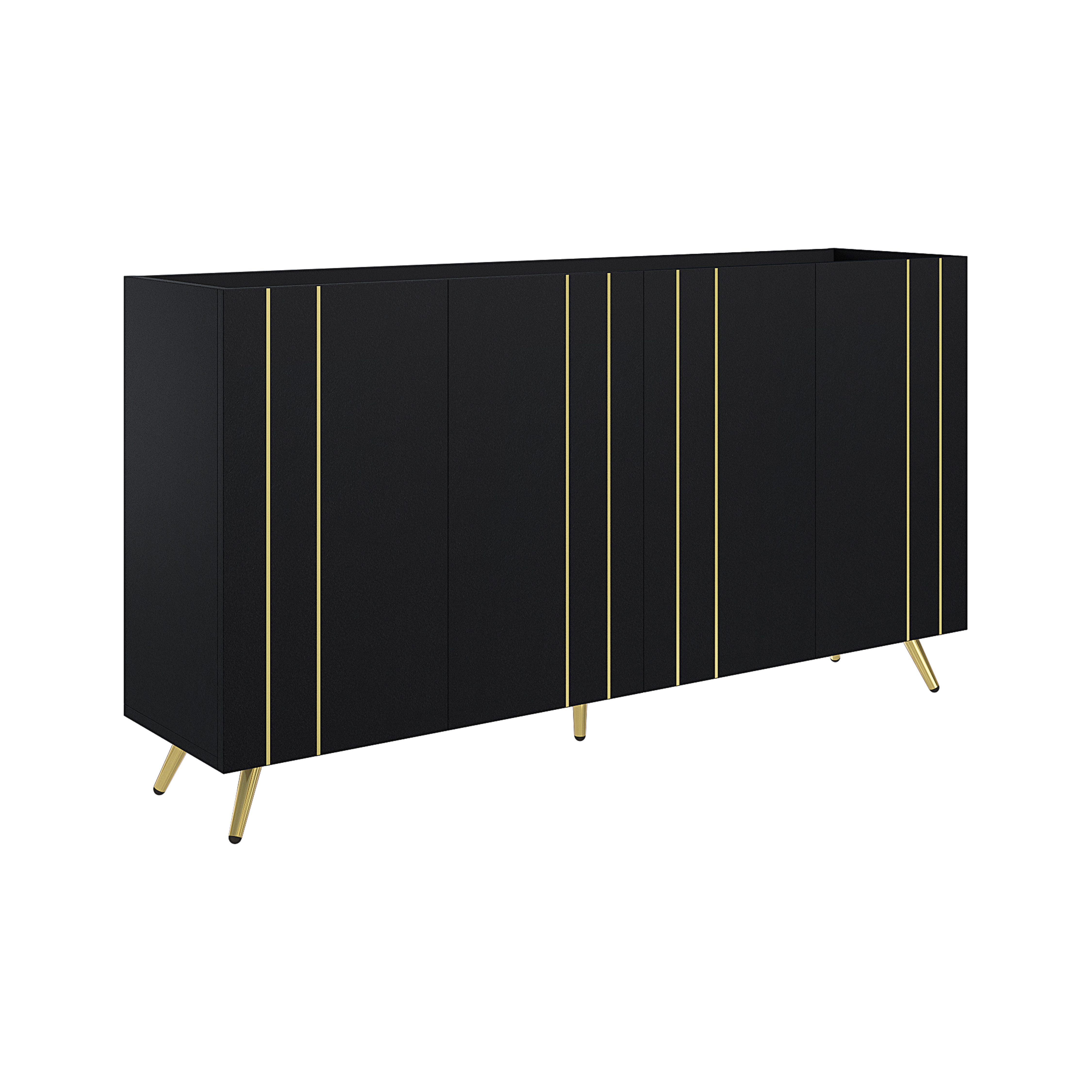 OKWISH Sideboard mit verstellbaren Einlegeböden (Beistellschrank, günstig online kaufen