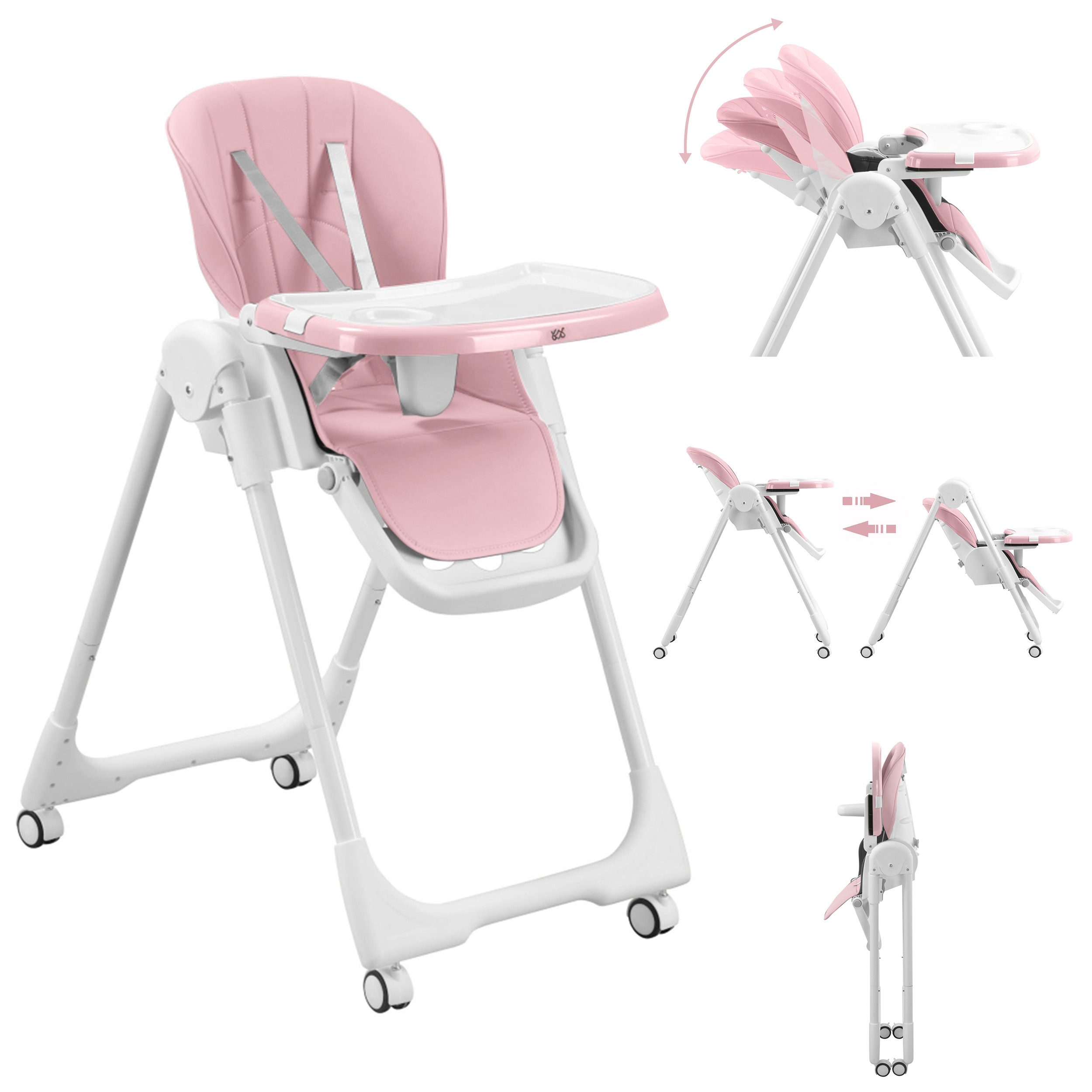 Hochstuhl Design Kinderhochstuhl aus Kunststoff - Tippy in Bubblegum