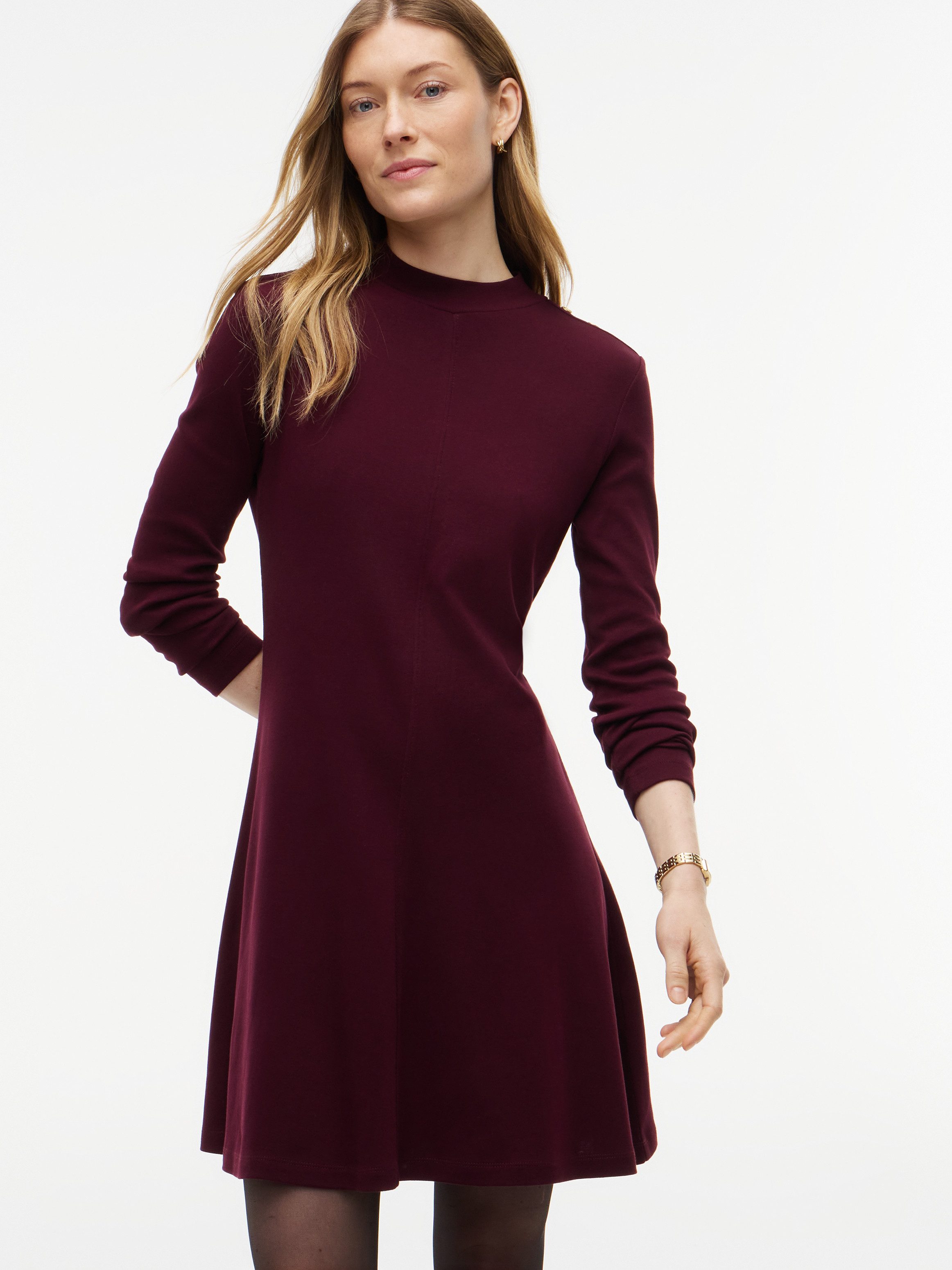 Tommy Hilfiger Jerseykleid CODY F&F MOCK-NK LS DRESS Baumwolle