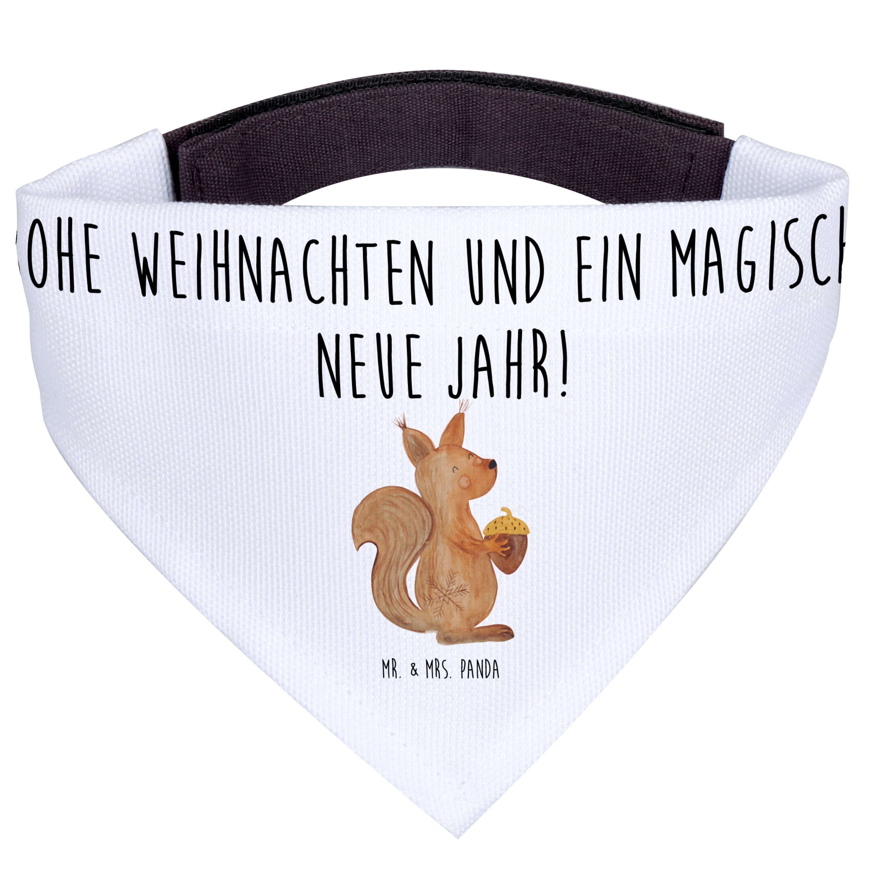 Mr. & Mrs. Panda Hundefliege Eichhörnchen Weihnachten, Dreieckstuch, Weiß, Weihnachten, Guten Ruts, Polyester, Bandana Hunde Tuch Halstuch Für Große Hunde