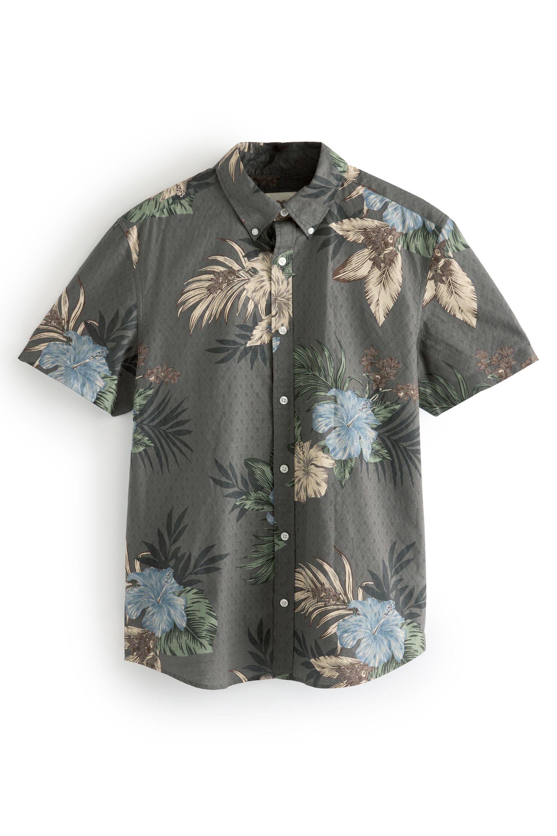Next Kurzarmhemd Kurzärmeliges Hemd mit Blumenmuster günstig online kaufen