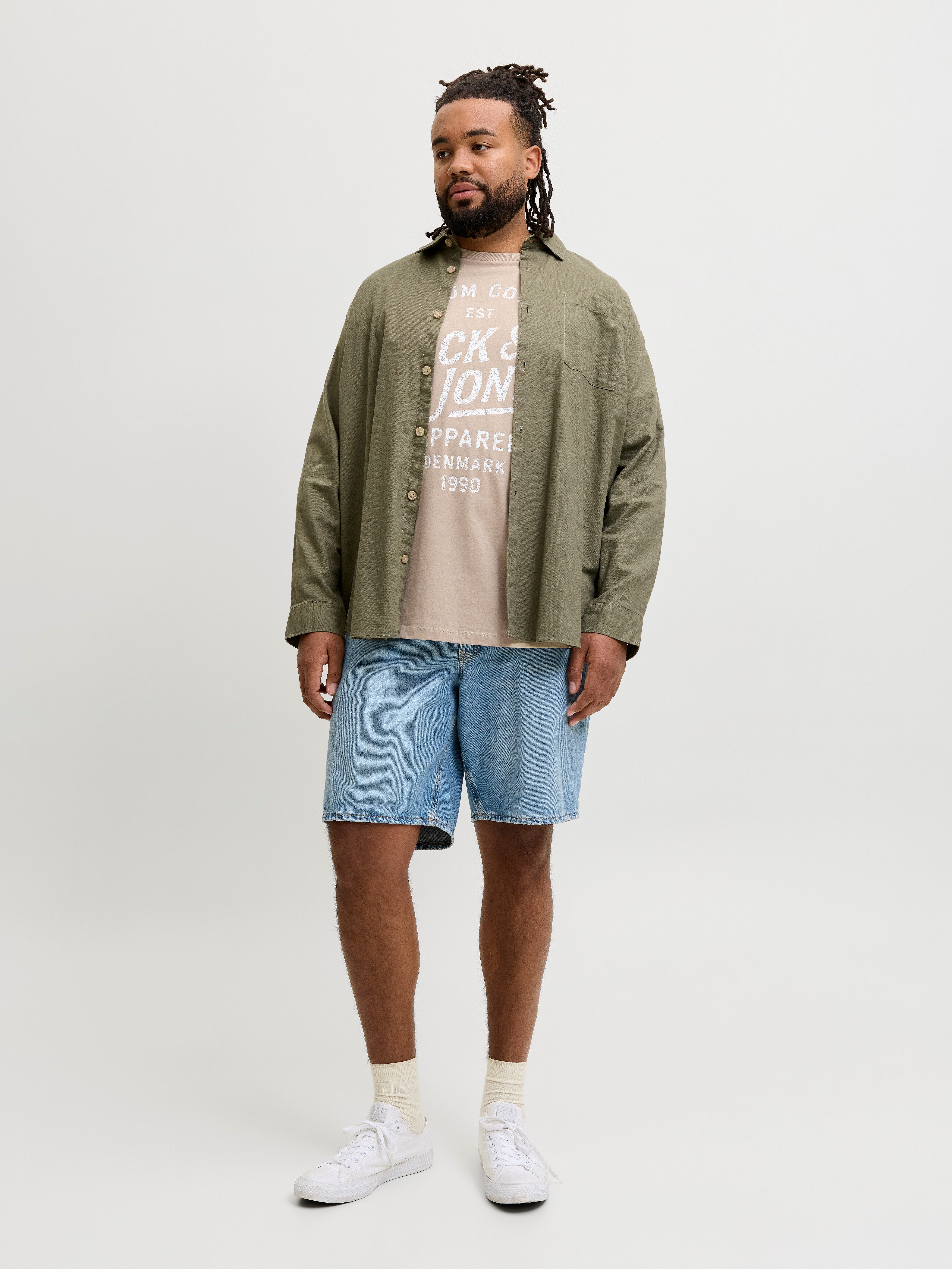 Jack & Jones PlusSize T-Shirt JPRBLUZANE SS TEE FST PLS mit Logo Schriftzug – Bild 4 von 5