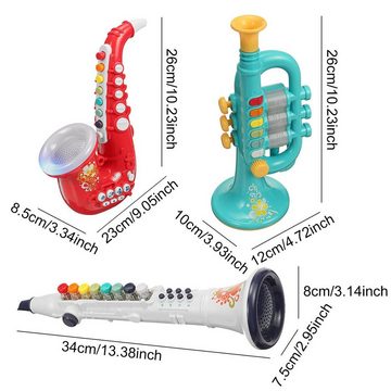 MECO Spielzeug-Musikinstrument, Saxophon Trompete Klarinette Lauteinstellbar
