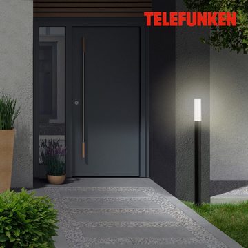 Telefunken LED Außen-Stehlampe 311505TF, LED fest verbaut, Neutralweiß, Außenleuchte IP44 97cm 4000K Außenstehleuchte