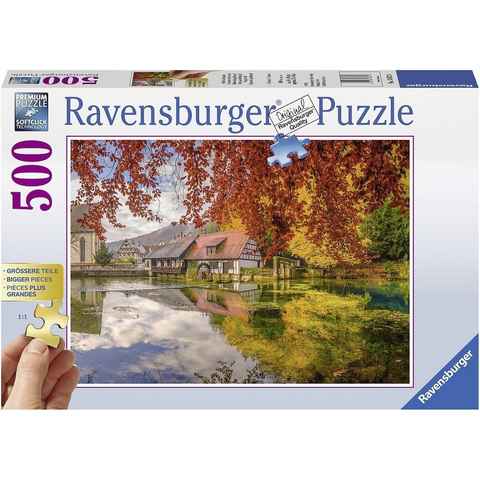 Ravensburger Puzzle Mühle am Blautopf, 500 Puzzleteile, Made in Germany, FSC® - schützt Wald - weltweit