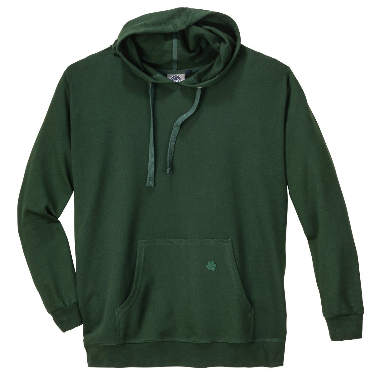 Ahorn dunkelgrün Basic Kapuzen-Sweatshirt AHORN SPORTSWEAR Übergröße Kapuzensweatshirt