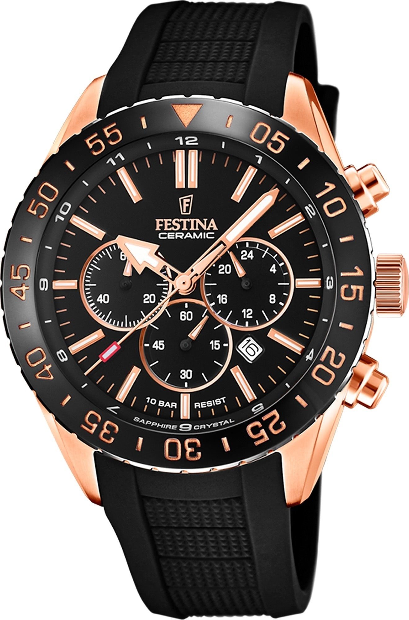 Festina Quarzuhr Festina Herren Uhr F20516/2 Silikonband, (Analoguhr), Herr günstig online kaufen