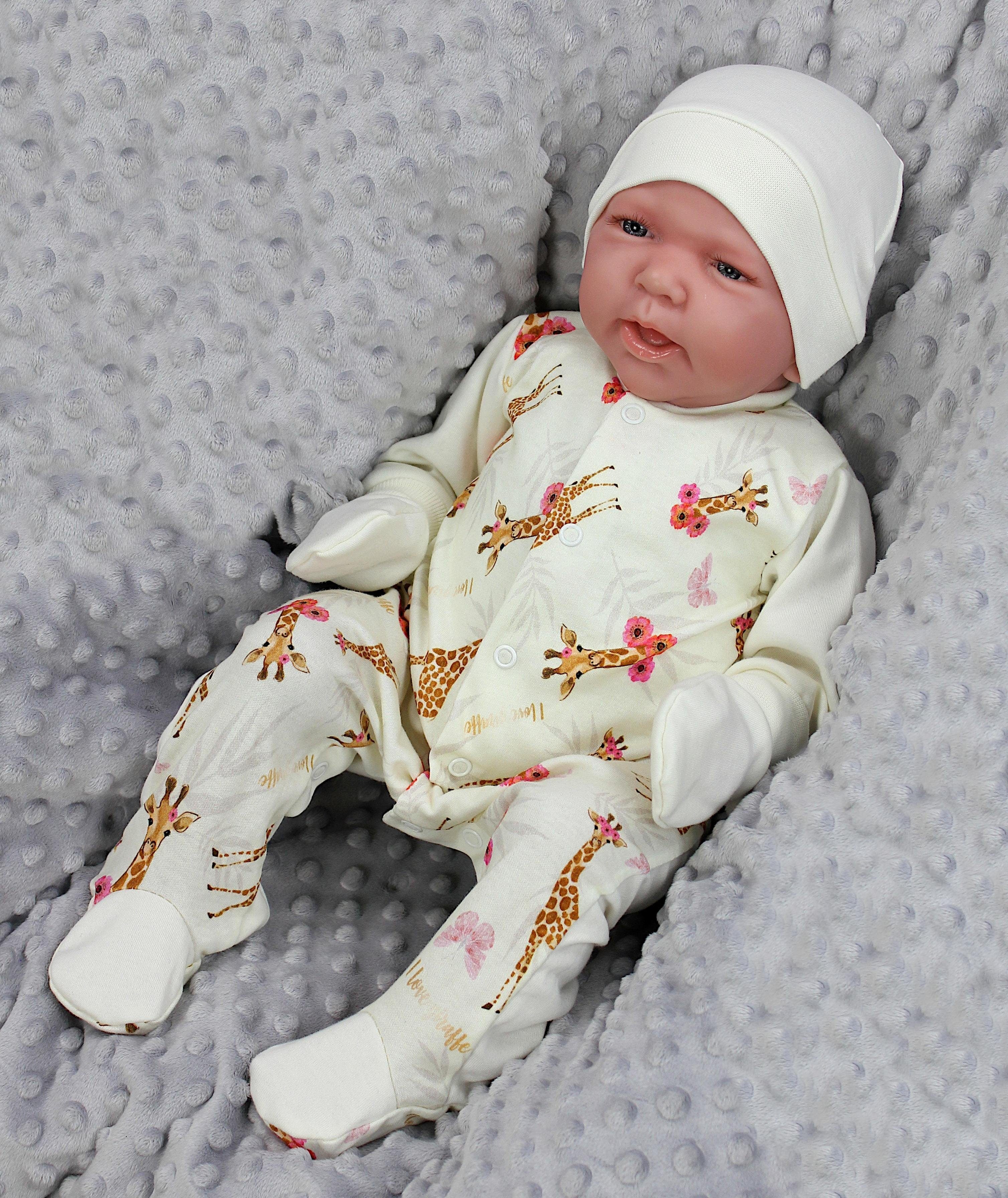 TupTam Erstausstattungspaket Baby Mädchen Hose Body 5 Mütze Strampler Bekleidung teilig Set