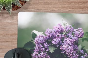 MuchoWow Gaming Mauspad Süß duftender Flieder in Glasvase (1-St), Mousepad mit Rutschfester Unterseite, Gaming, 40x40 cm, XXL, Großes