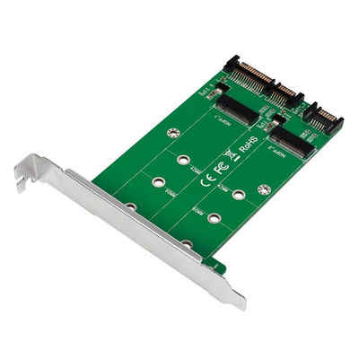 LogiLink 2x SATA to 2 x M.2 card Computer-Adapter