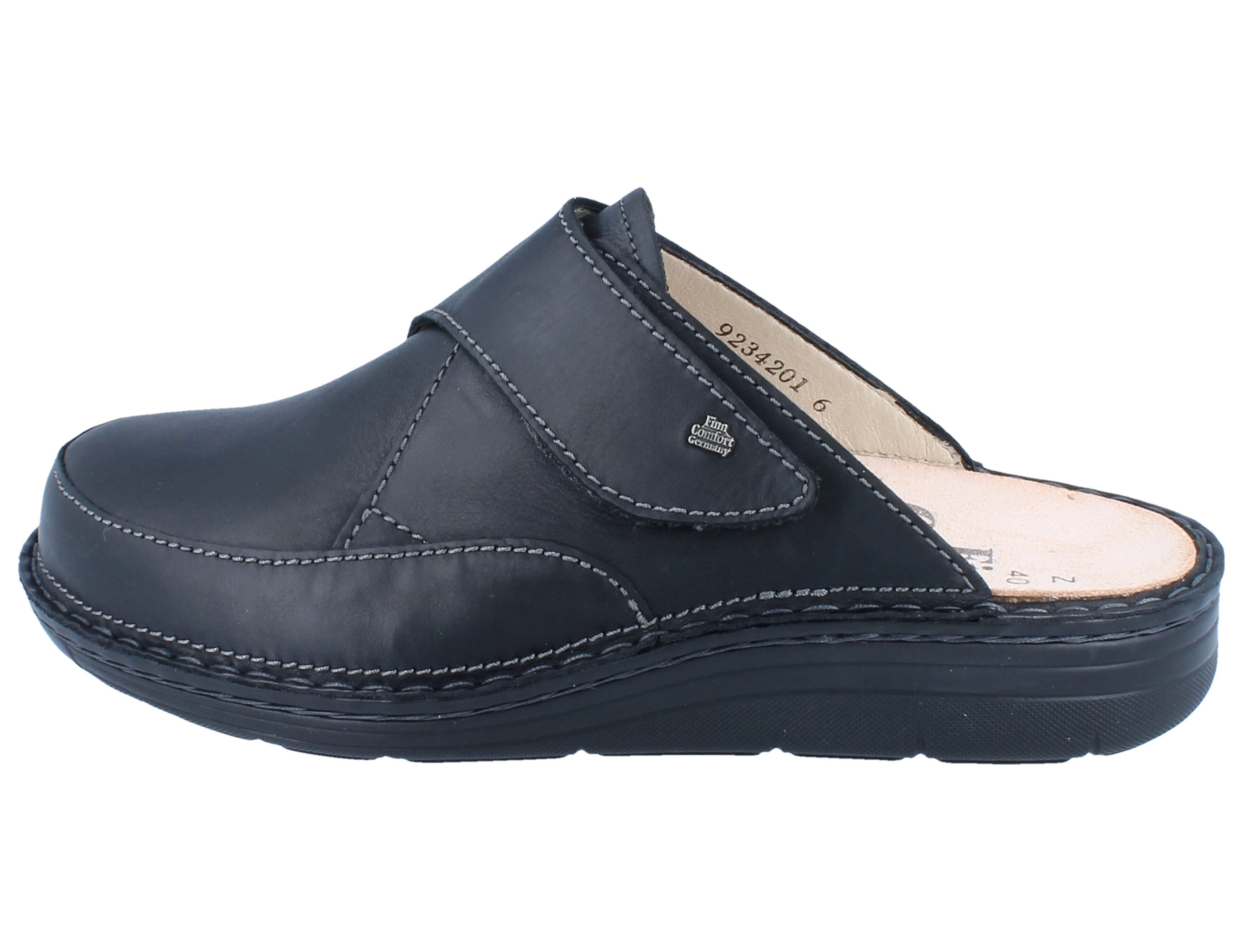 Finn Comfort FINN COMFORT Aguilas Herren Clog schwarz Glattleder - Größe: 41 Hausschuh Wechselfußbett