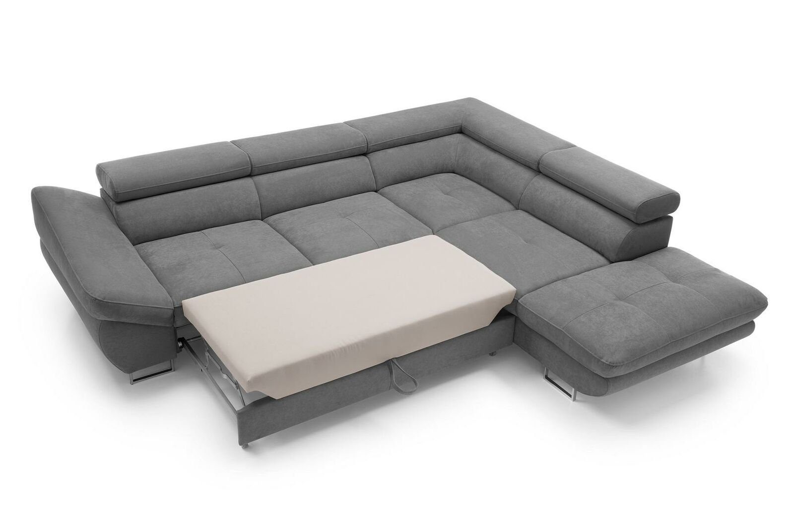 Grau weiche L-Form Sofa Sets Ecksofa, Couch Möbel Wohnbereich Polsterung Ecke JVmoebel