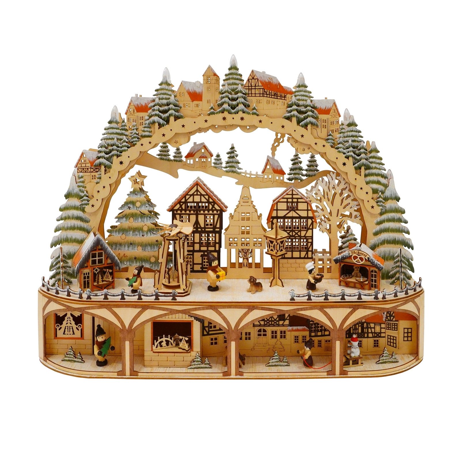 HTI-Living Schwibbogen LED Schwibbogen Weihnachtsmarkt (1-tlg), Lichterboge günstig online kaufen