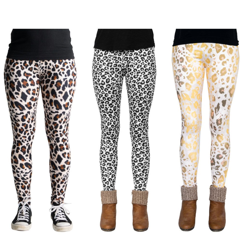 cosey Leggings Leo Line – 3er-Set Leggings im angesagten Leoparden-Design ( günstig online kaufen